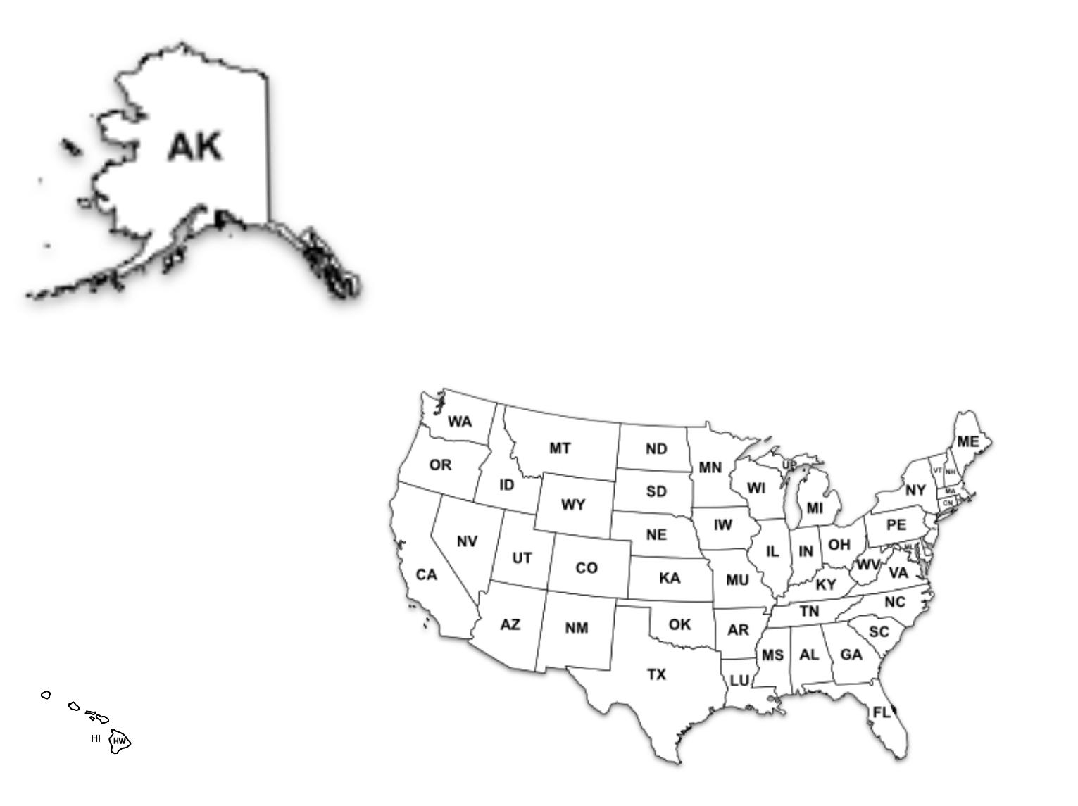 Printable Us Map Outline