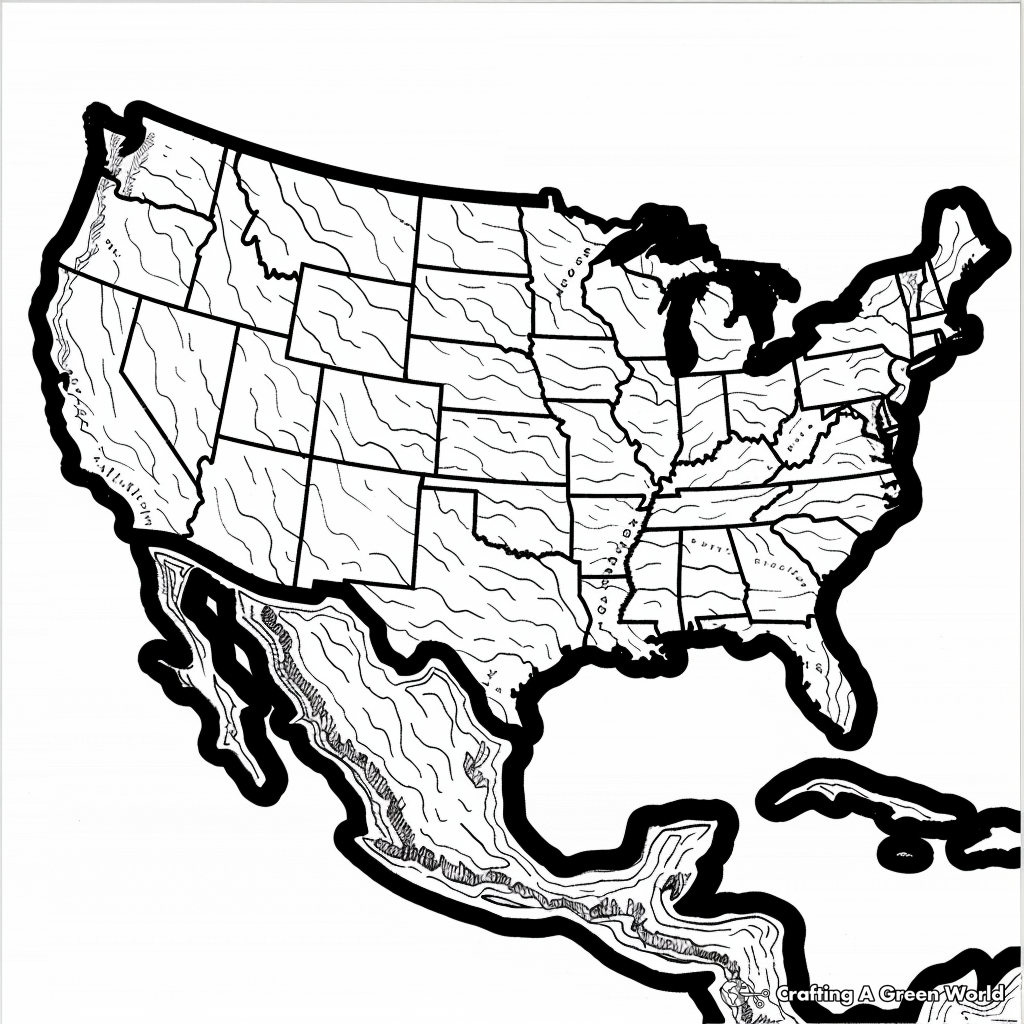 Us Map Printable Blank