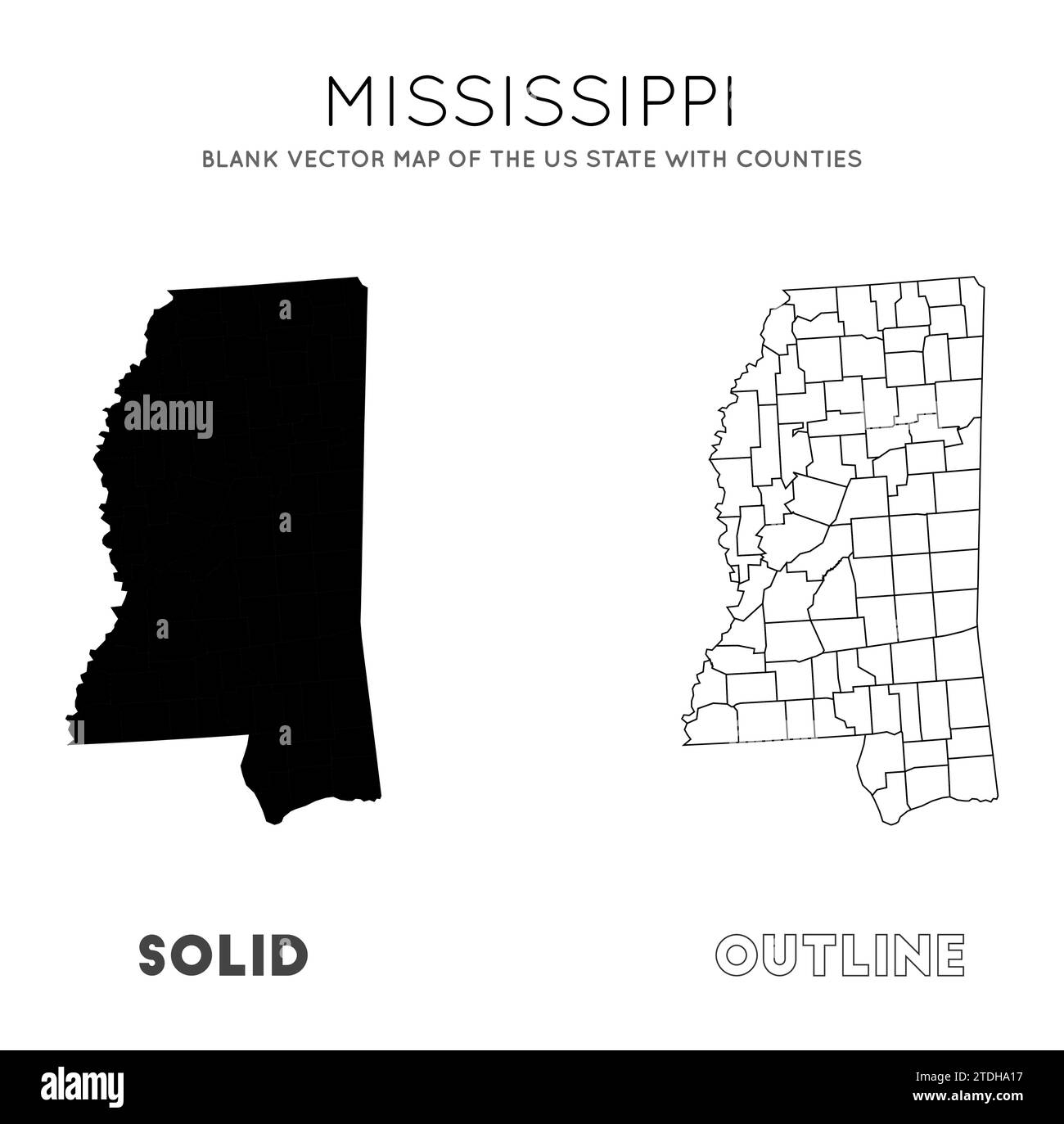 Usa Counties Map Black And White Stock Photos Images Page 2 Alamy