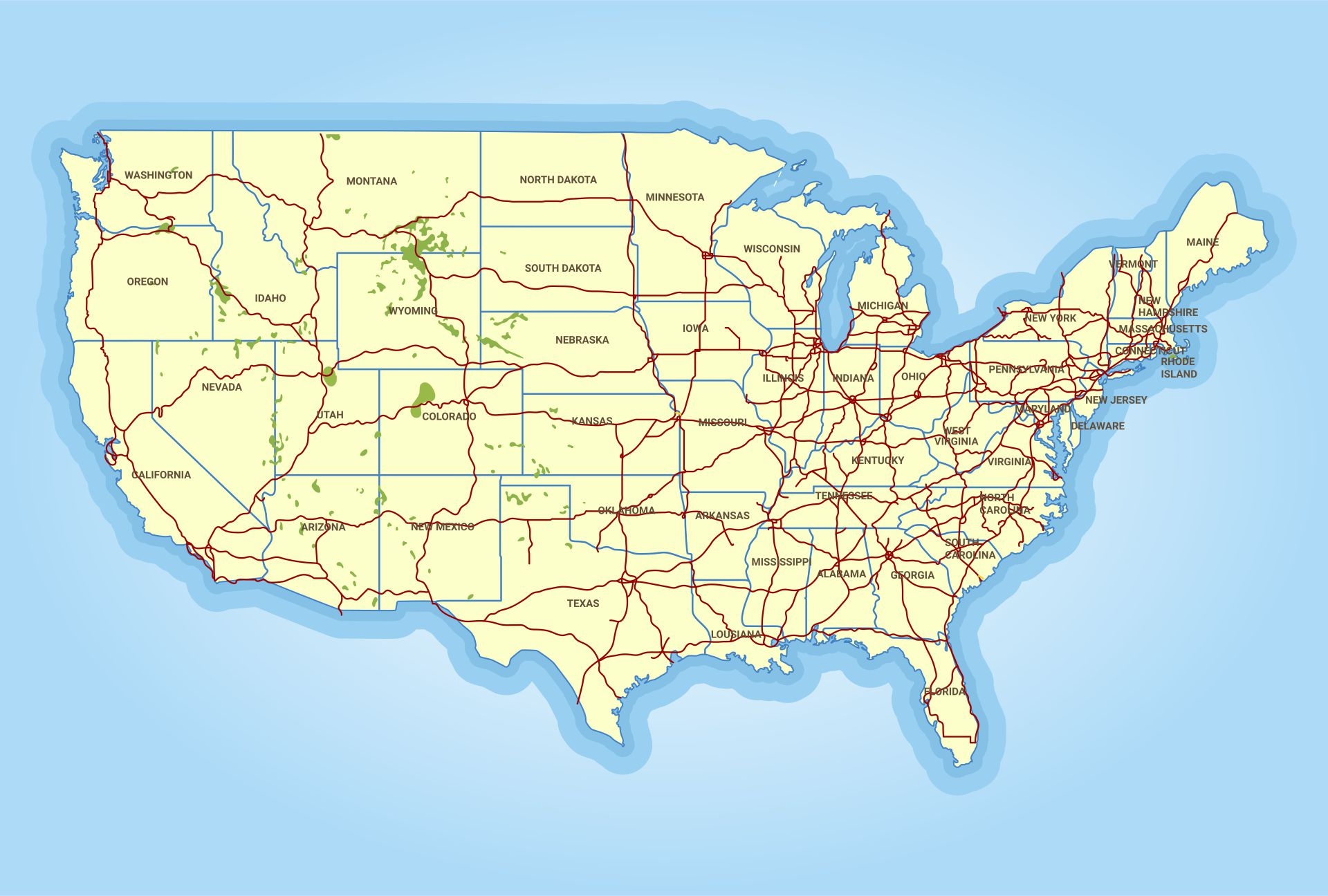 Usa Map Blank Free Printable Map Of The United States 