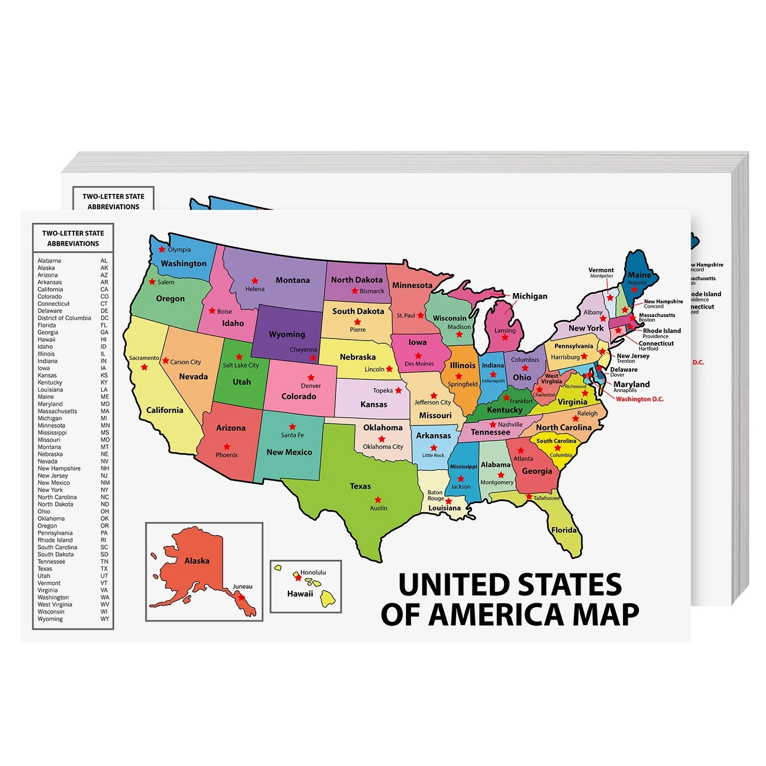 USA Map Poster With State Capitals Educational Ethiopia Ubuy