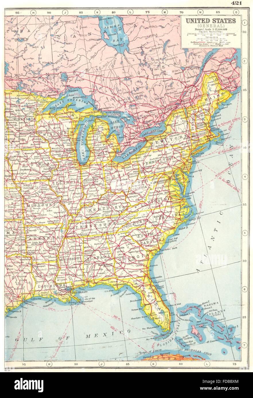 Usa Map States Roads Hi res Stock Photography And Images Alamy
