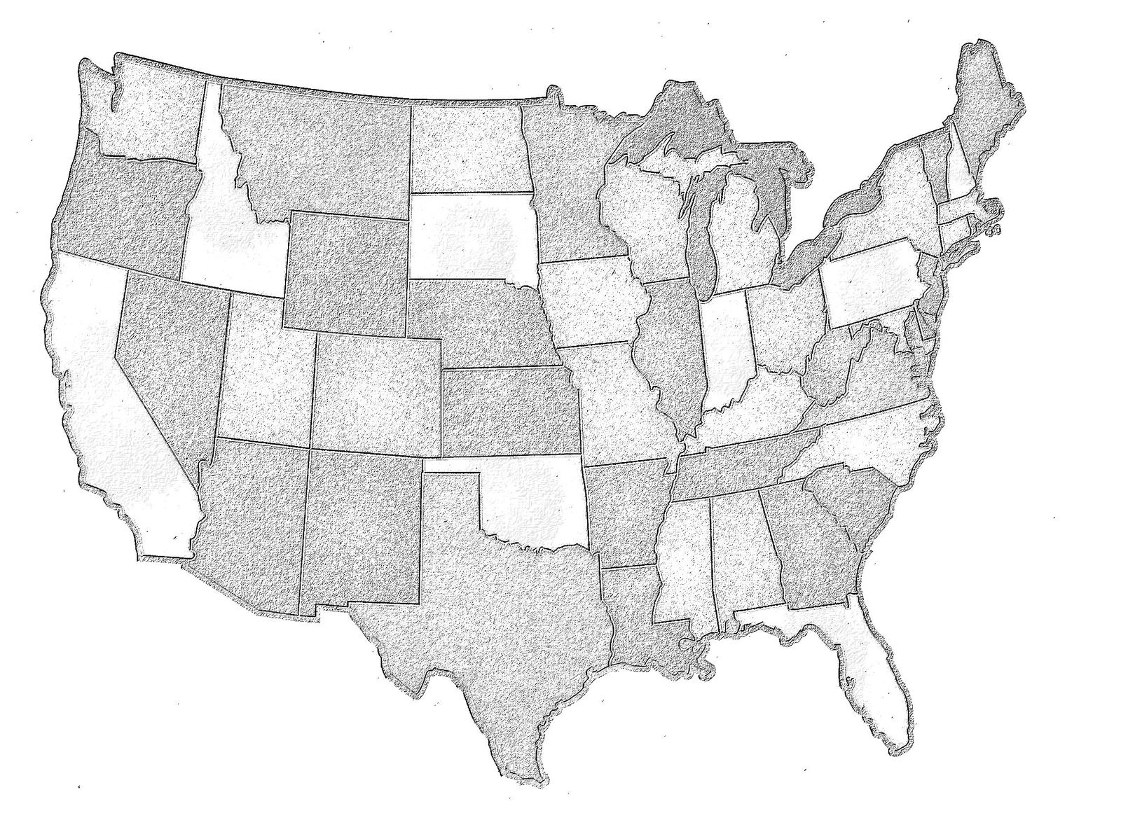 United States Printable Blank Map