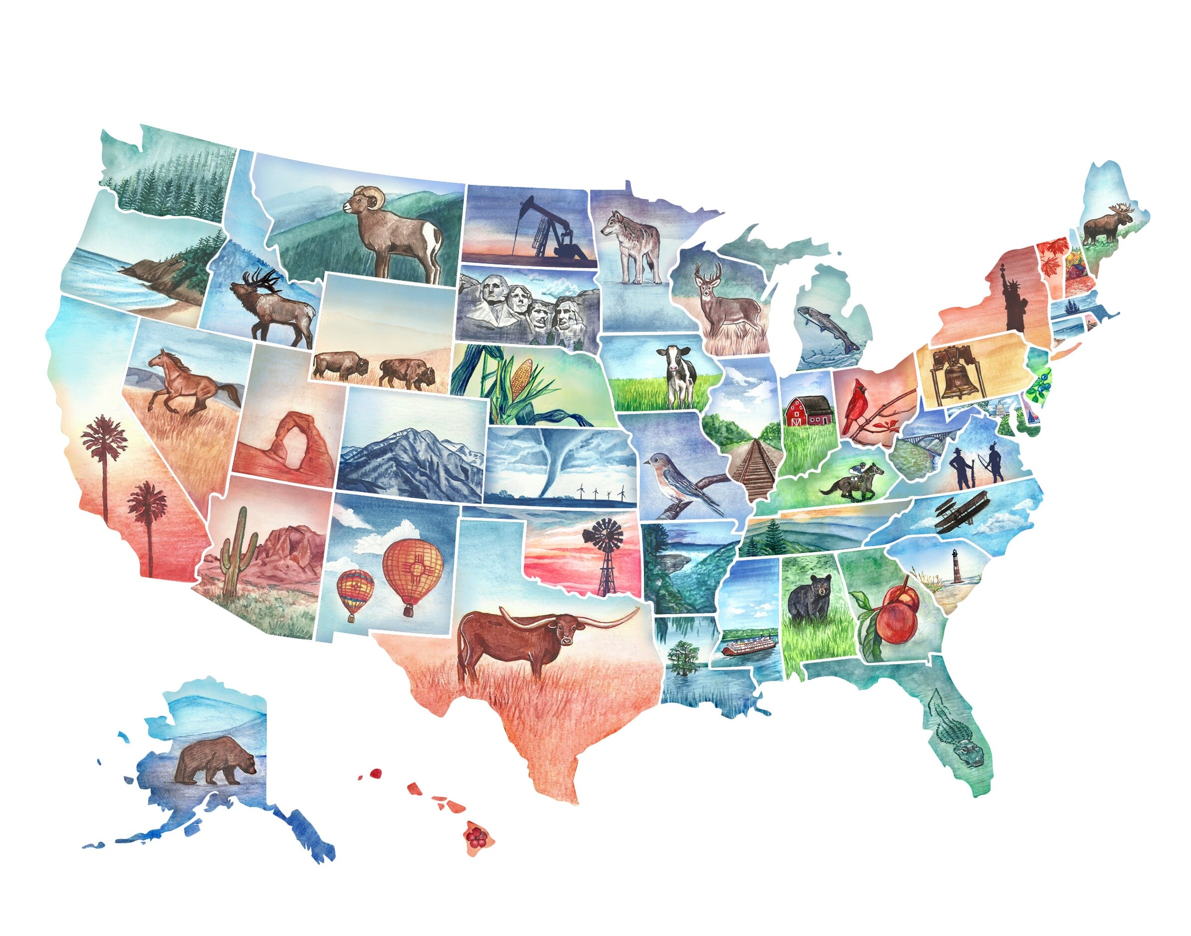 Large Usa Map Printable