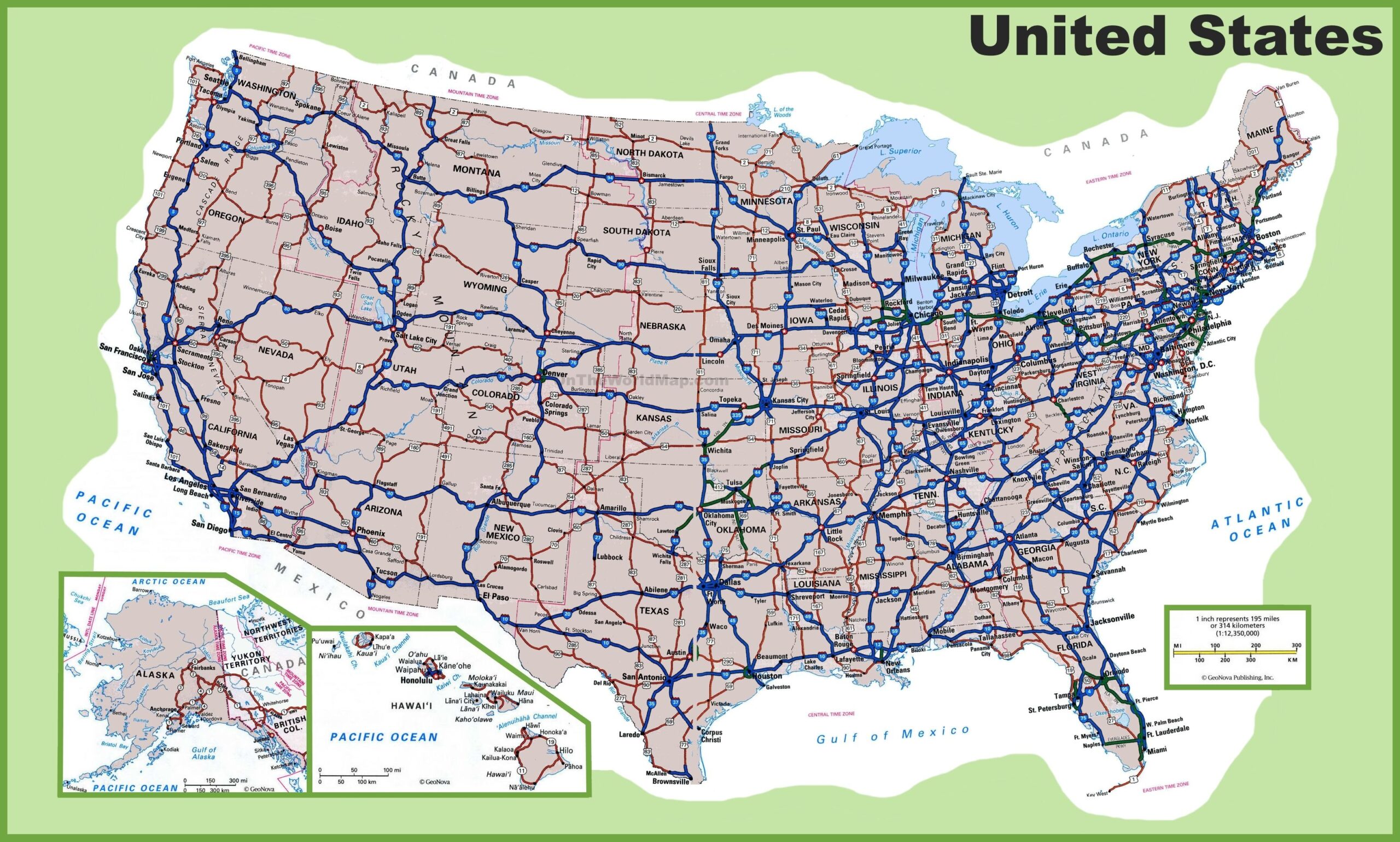 Us Highway Map Printable