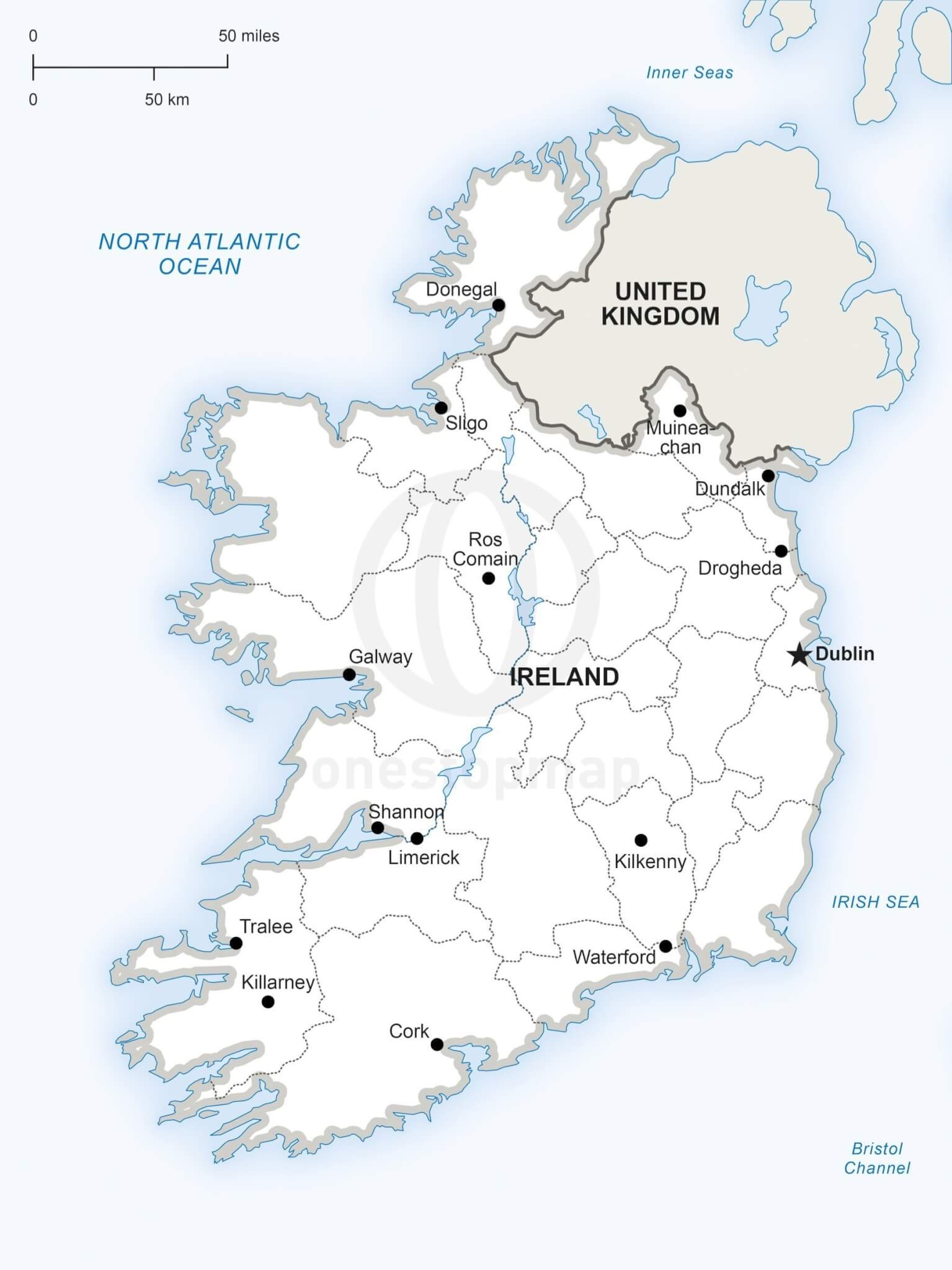 Printable Ireland Map