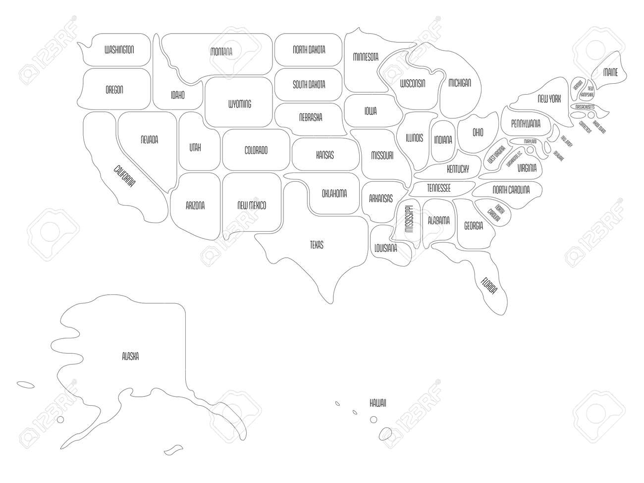Free Pdf Printable Map Of The United States