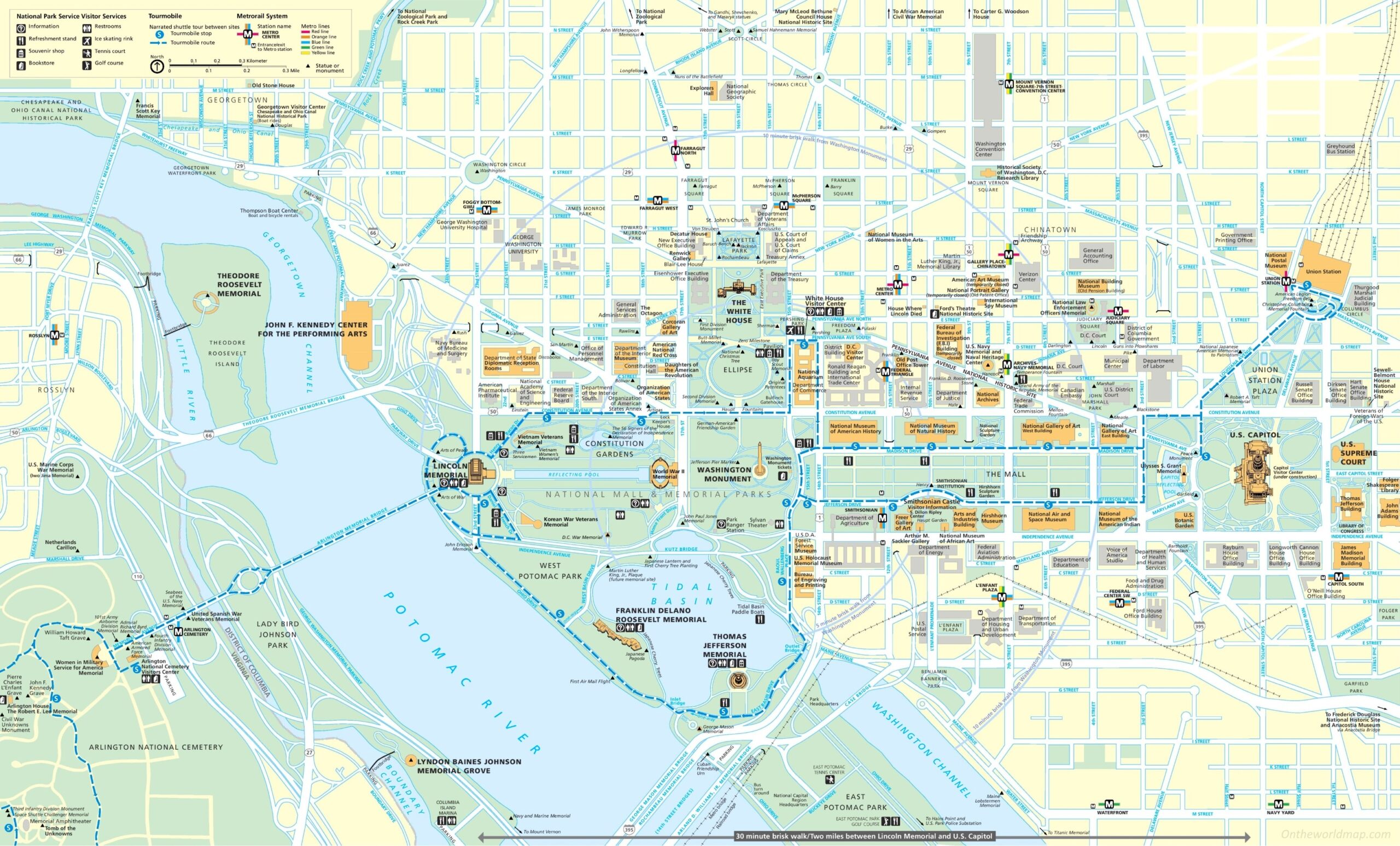 Tourist Map Of Dc Printable