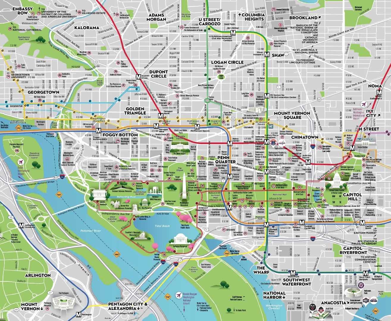 Dc Tourist Map Printable