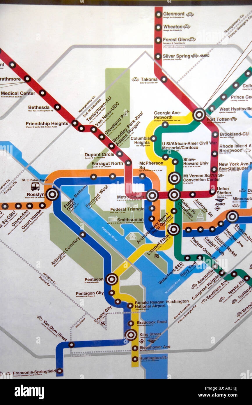 Washington Dc Map Metro Hi res Stock Photography And Images Alamy