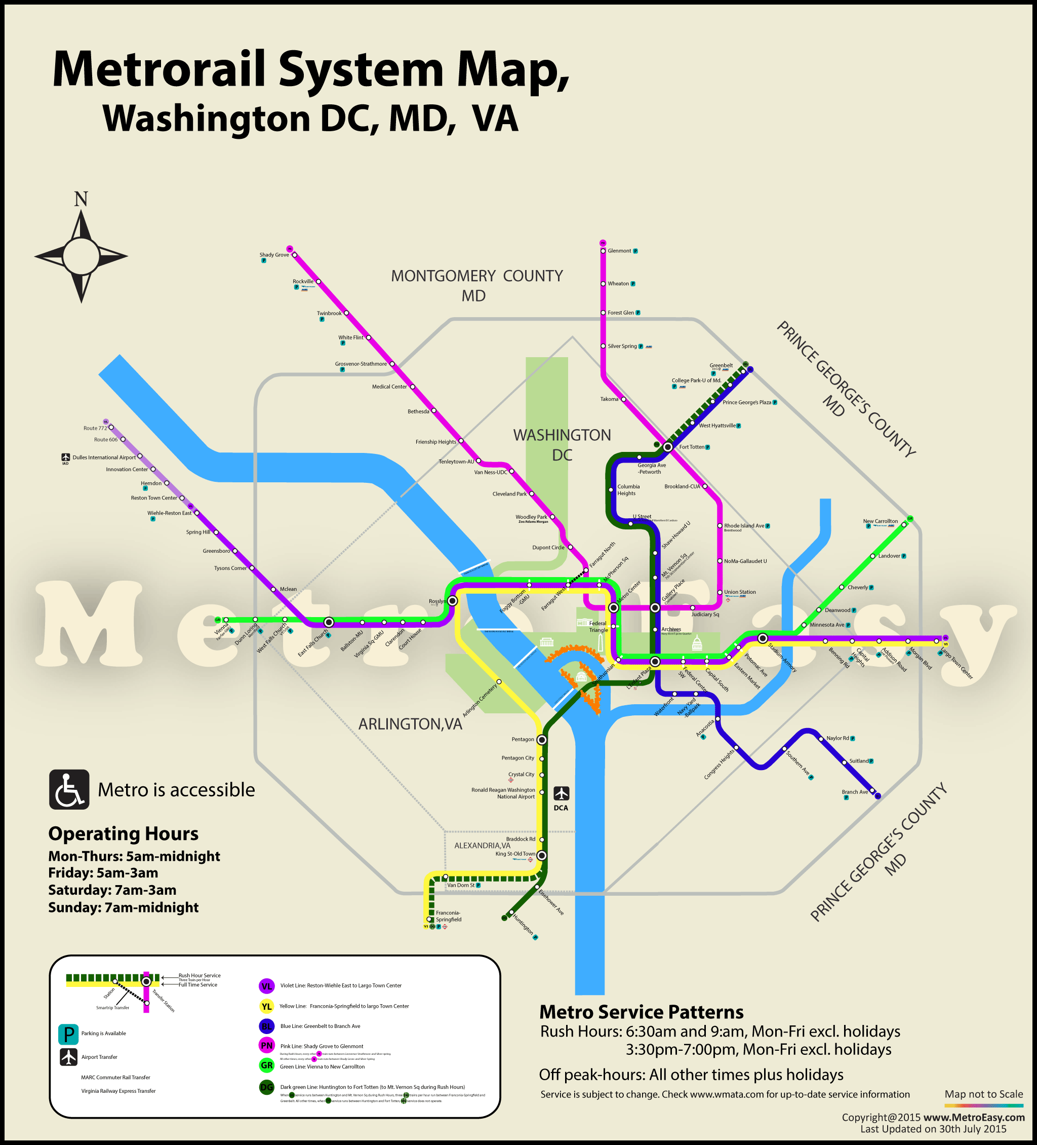 Washington Dc Metro Map Printable