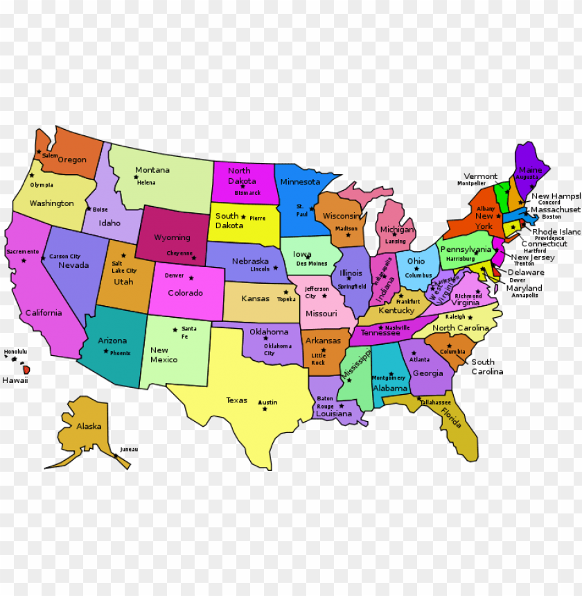 Watercolor Eagle Background Free United States Map Us Map With Capitals And State Names PNG Transparent With Clear Background ID 180463 TOPpng