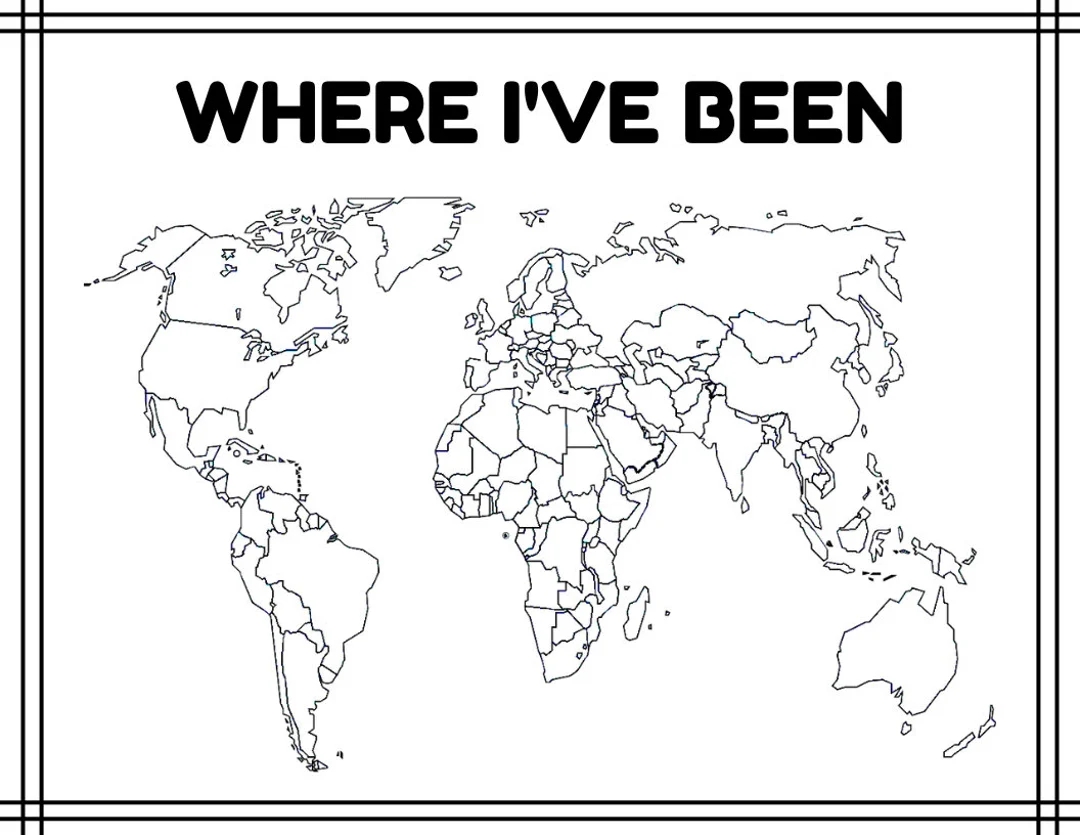 Blank Printable Map Of The World