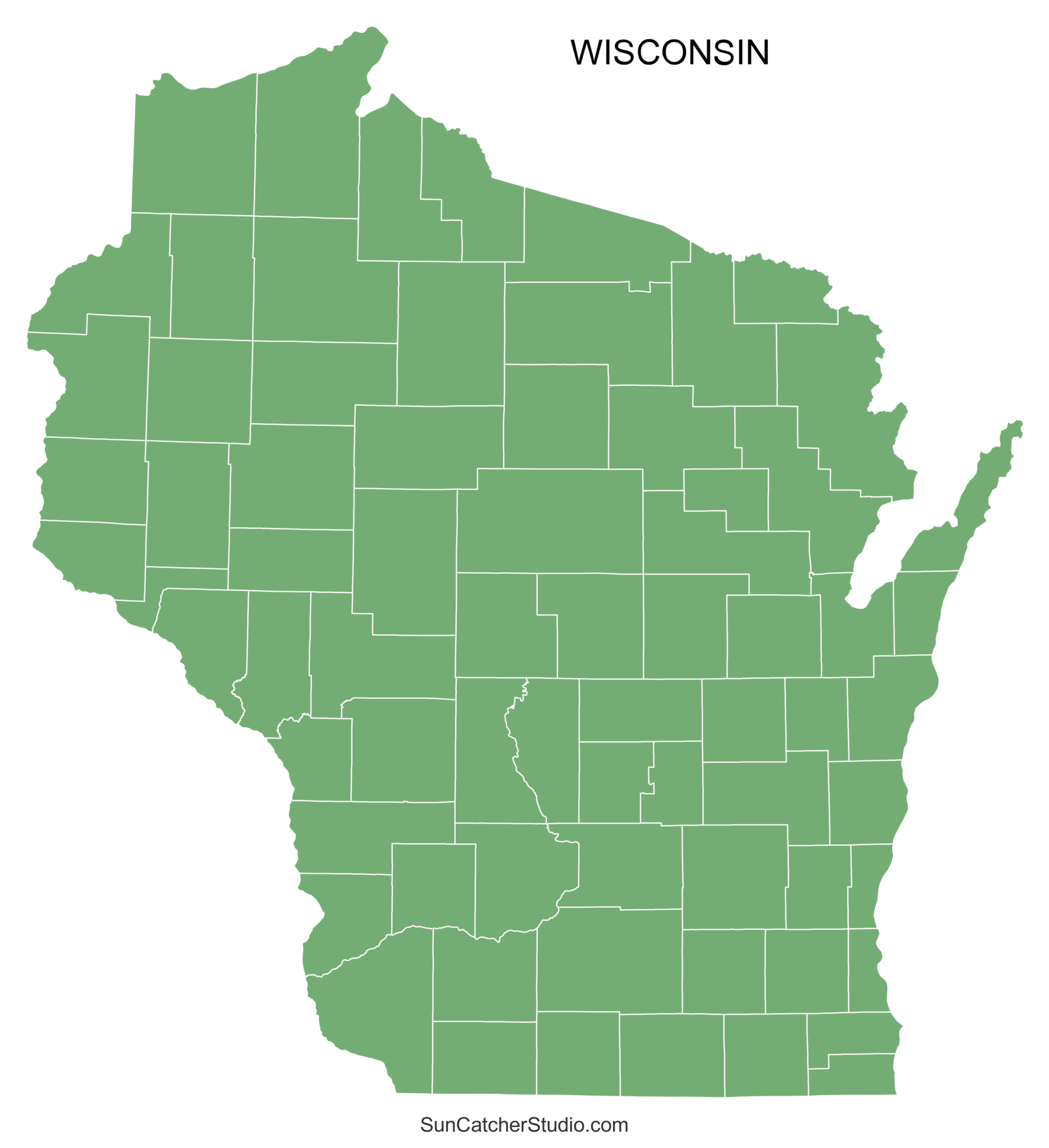 Wisconsin County Map Printable State Map With County Lines Free Printables Monograms Design Tools Patterns U0026 DIY Projects