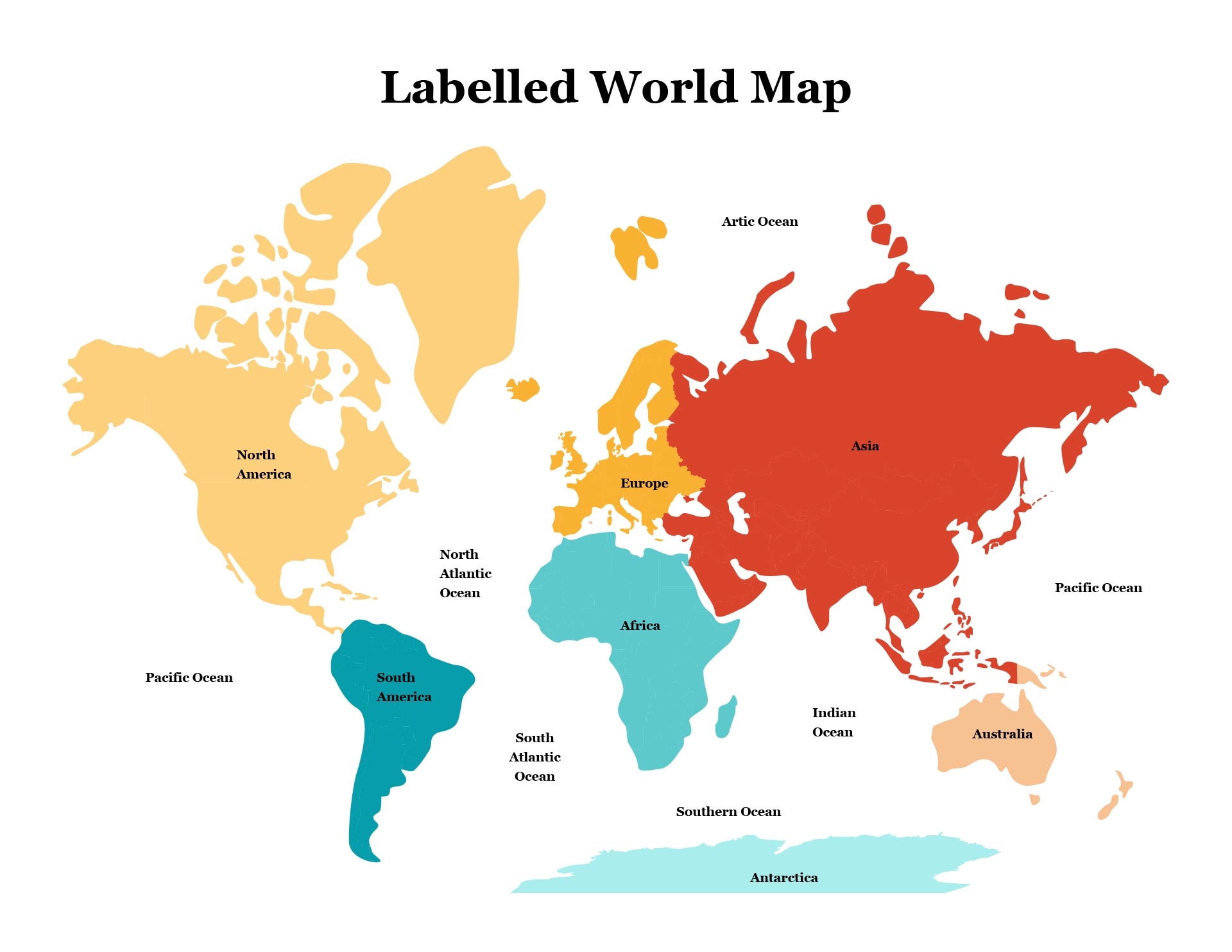 World Map A4 Size 10 Free PDF Printables Printablee