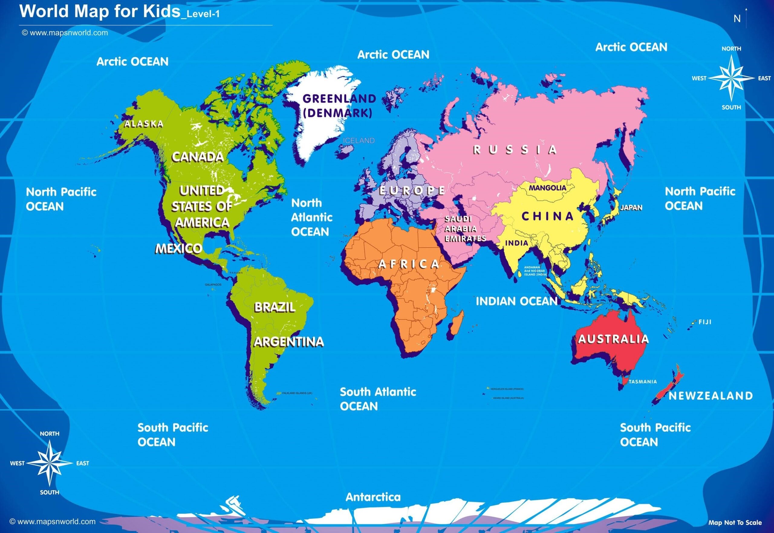 Printable Map World