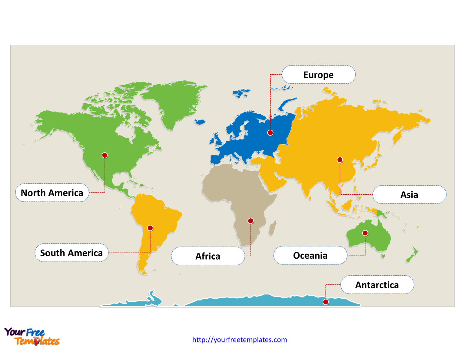 Printable Map Continents