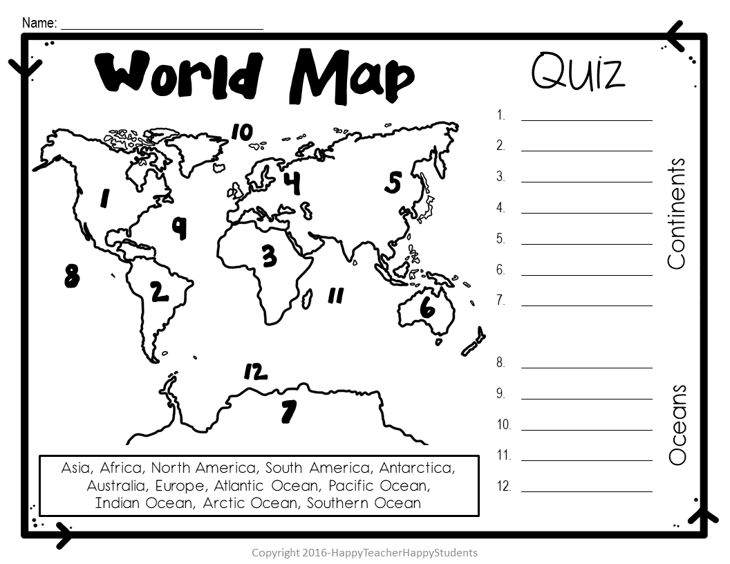 Blank Us Map Quiz Printable