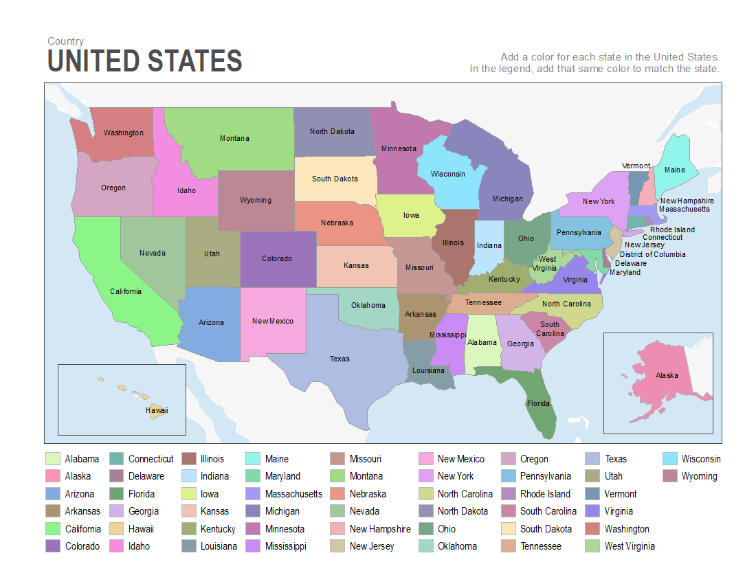 Map Of Us Blank Printable