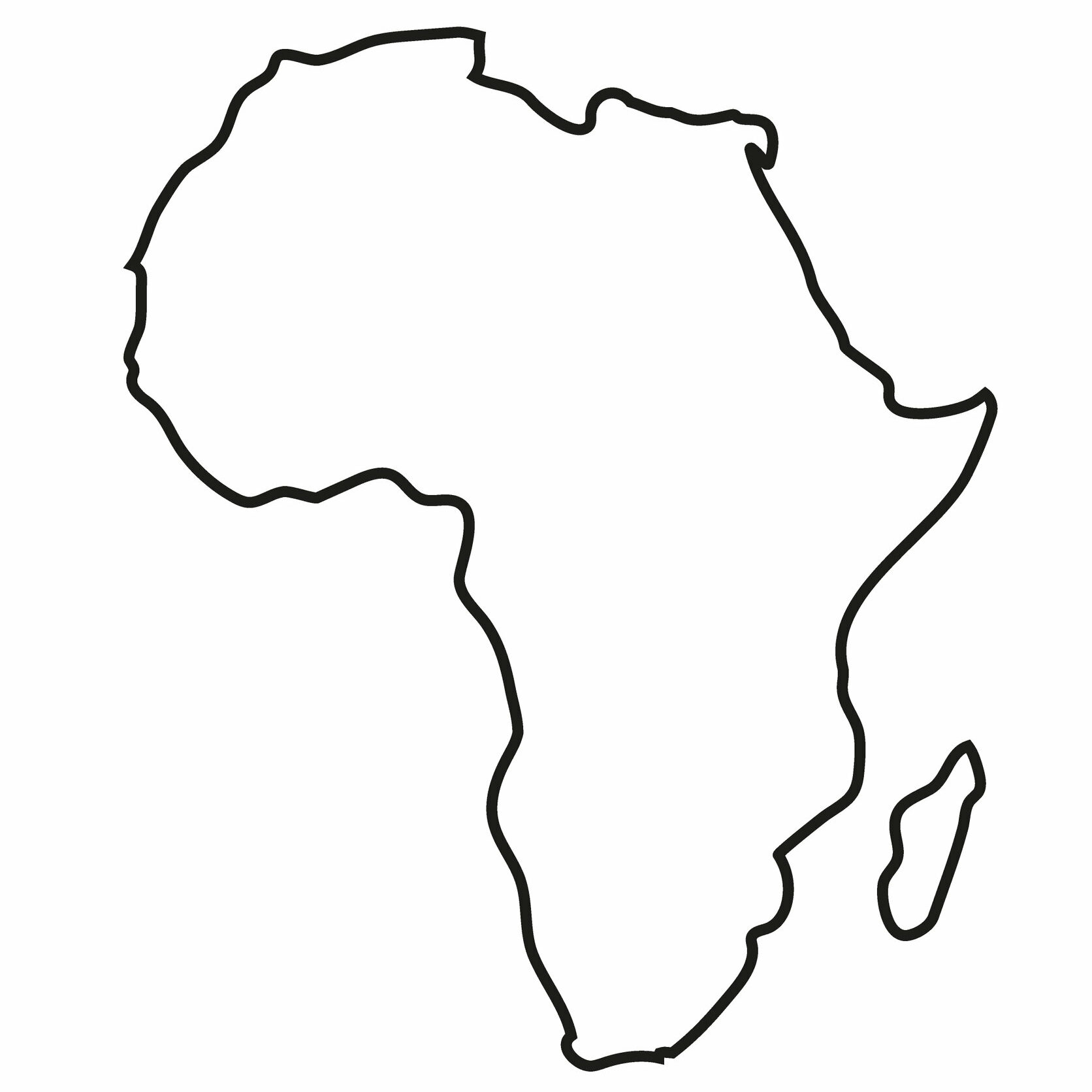 Blank Printable Map Of Africa