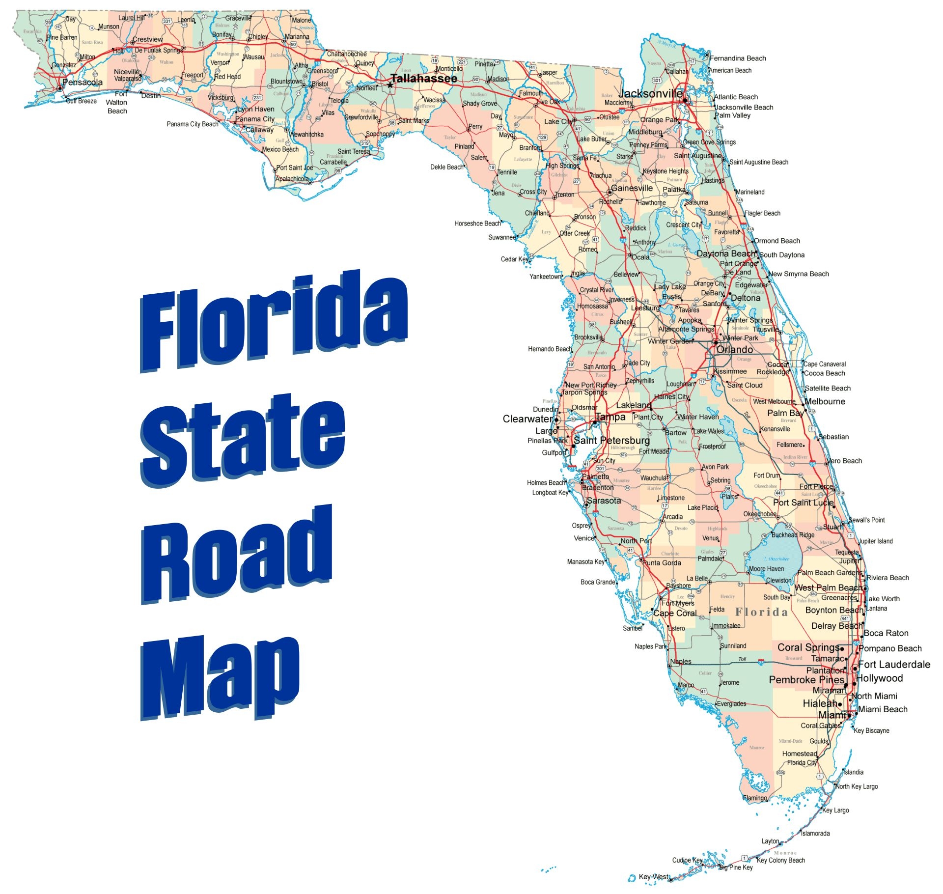 Printable Map Florida