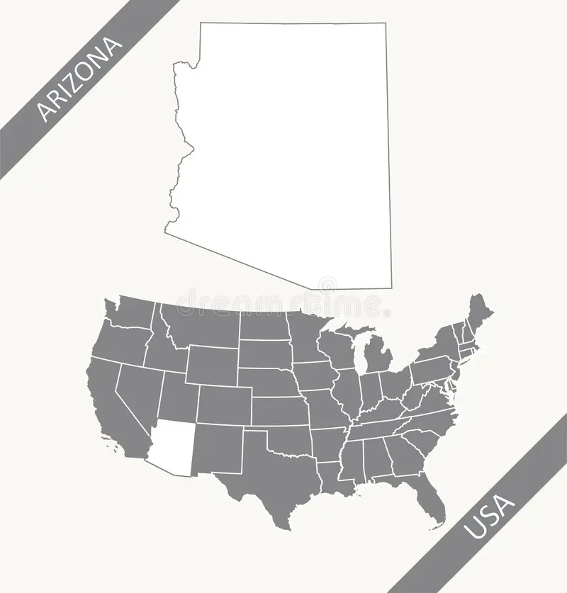 arizona usa outline map printable stock illustration illustration of freedom american 241352206