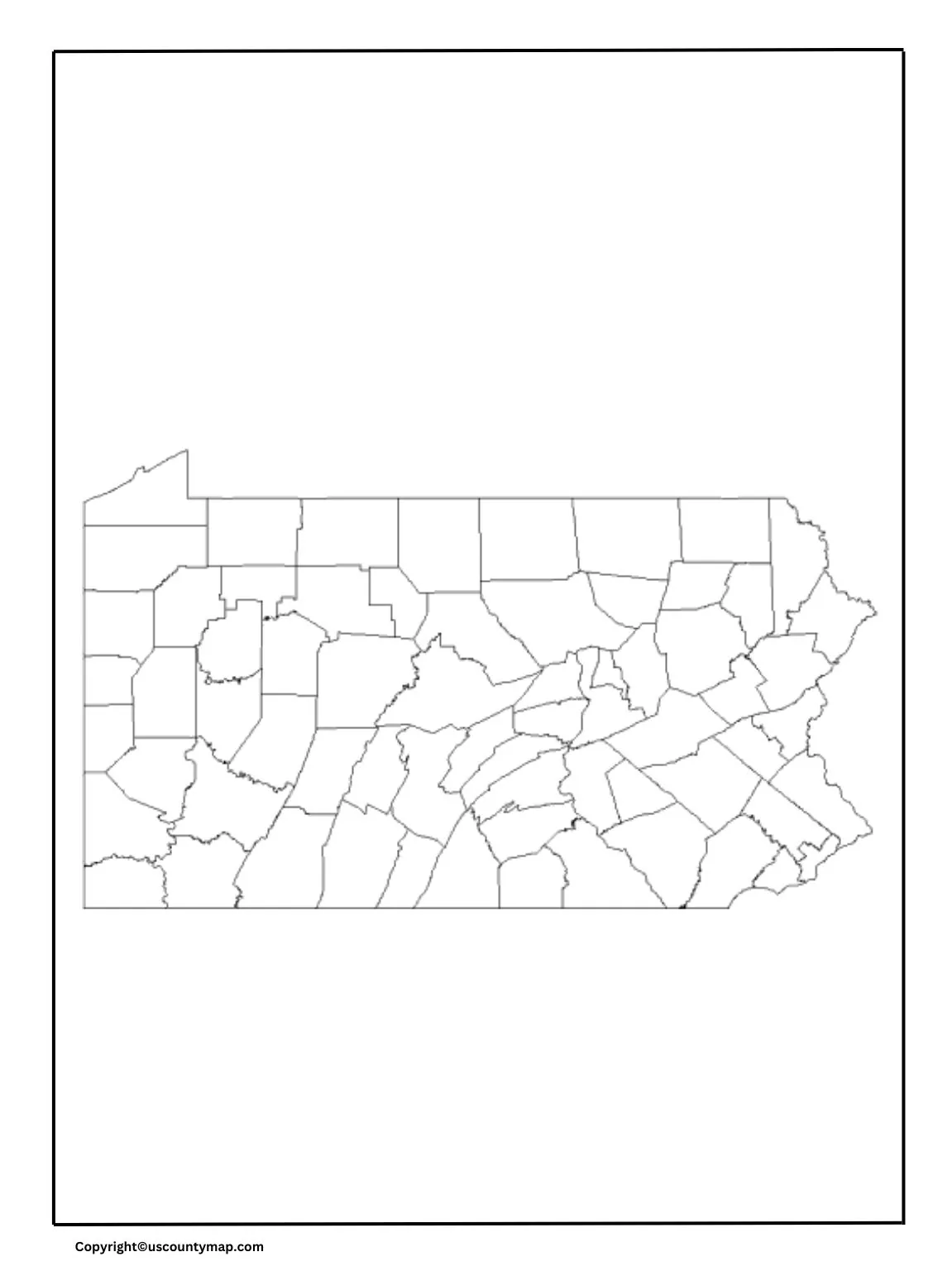 Printable Pennsylvania Map