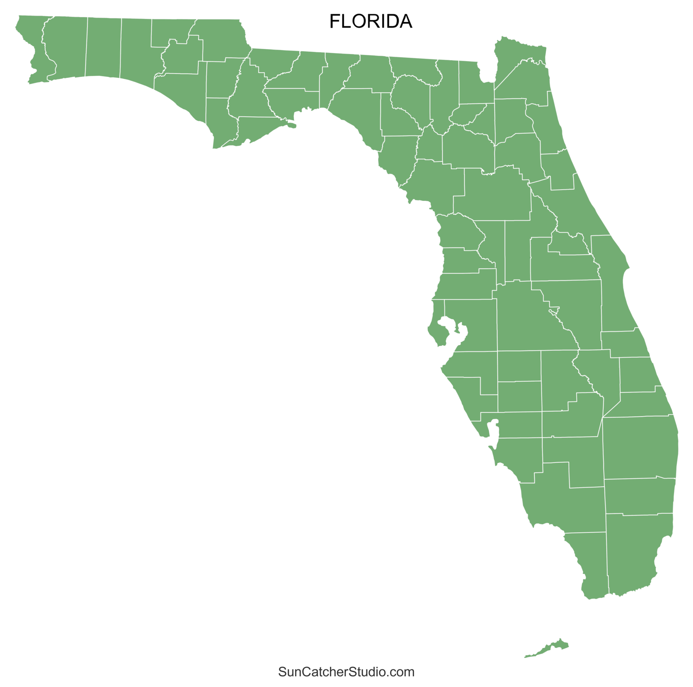 florida county map printable state map with county lines free