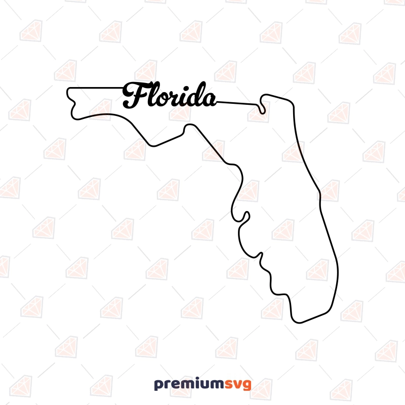 florida map outline svg png printable files premiumsvg