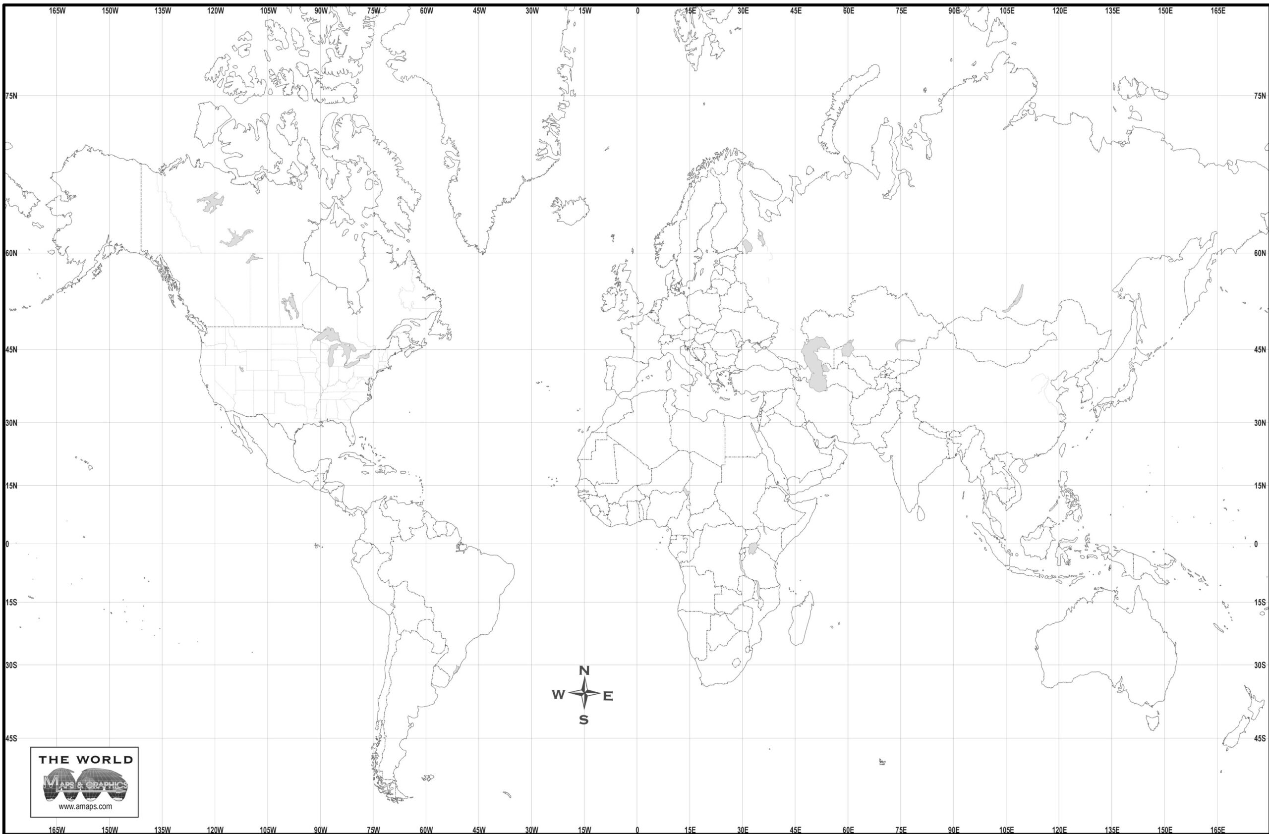 Free Printable Map Of World