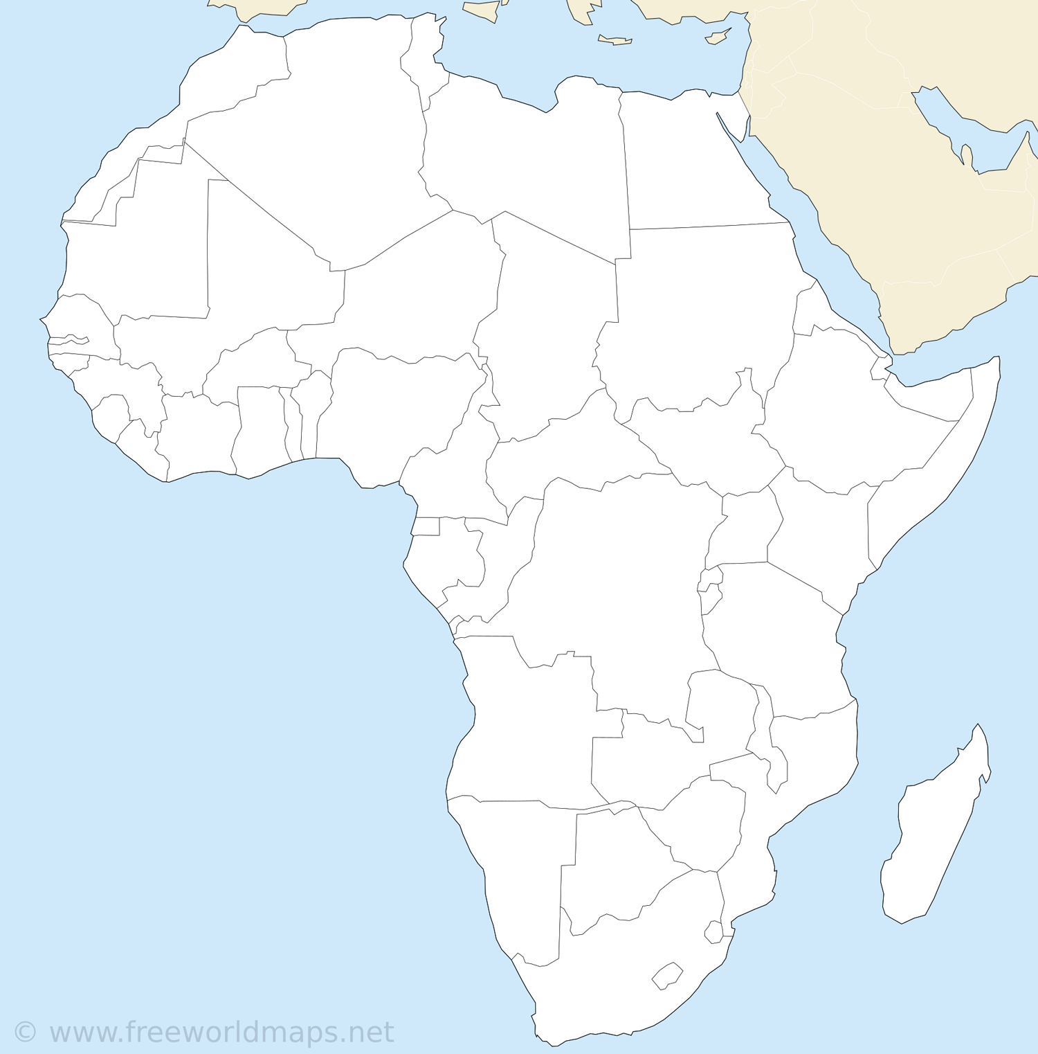 free printable maps of africa