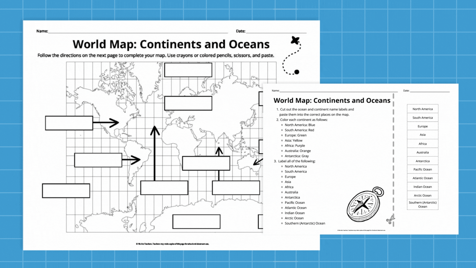 free printable world map bundle