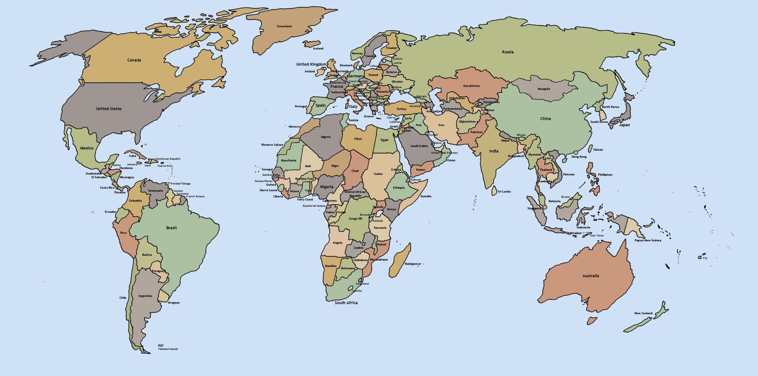 free printable world maps worksheets library