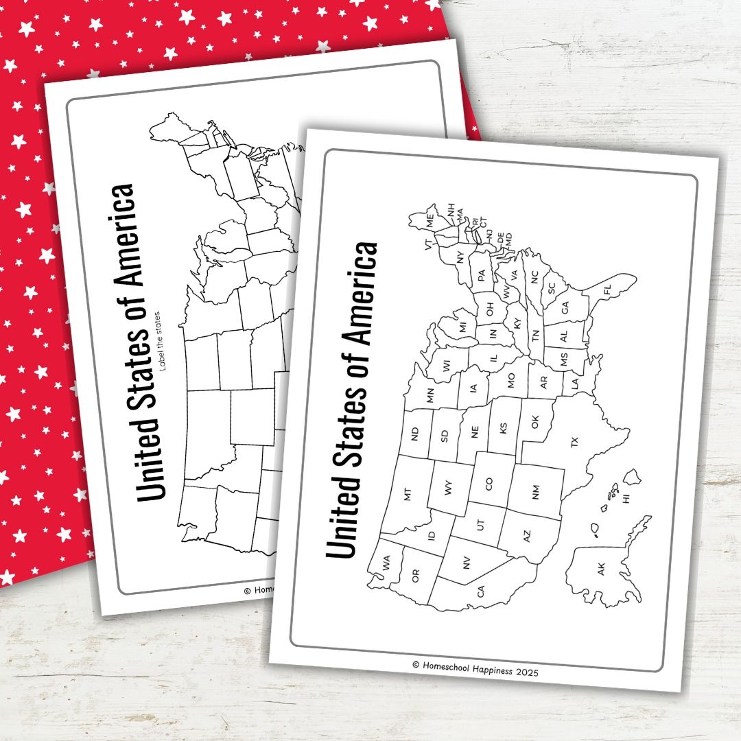 fun map of the 50 states printable for kids to label