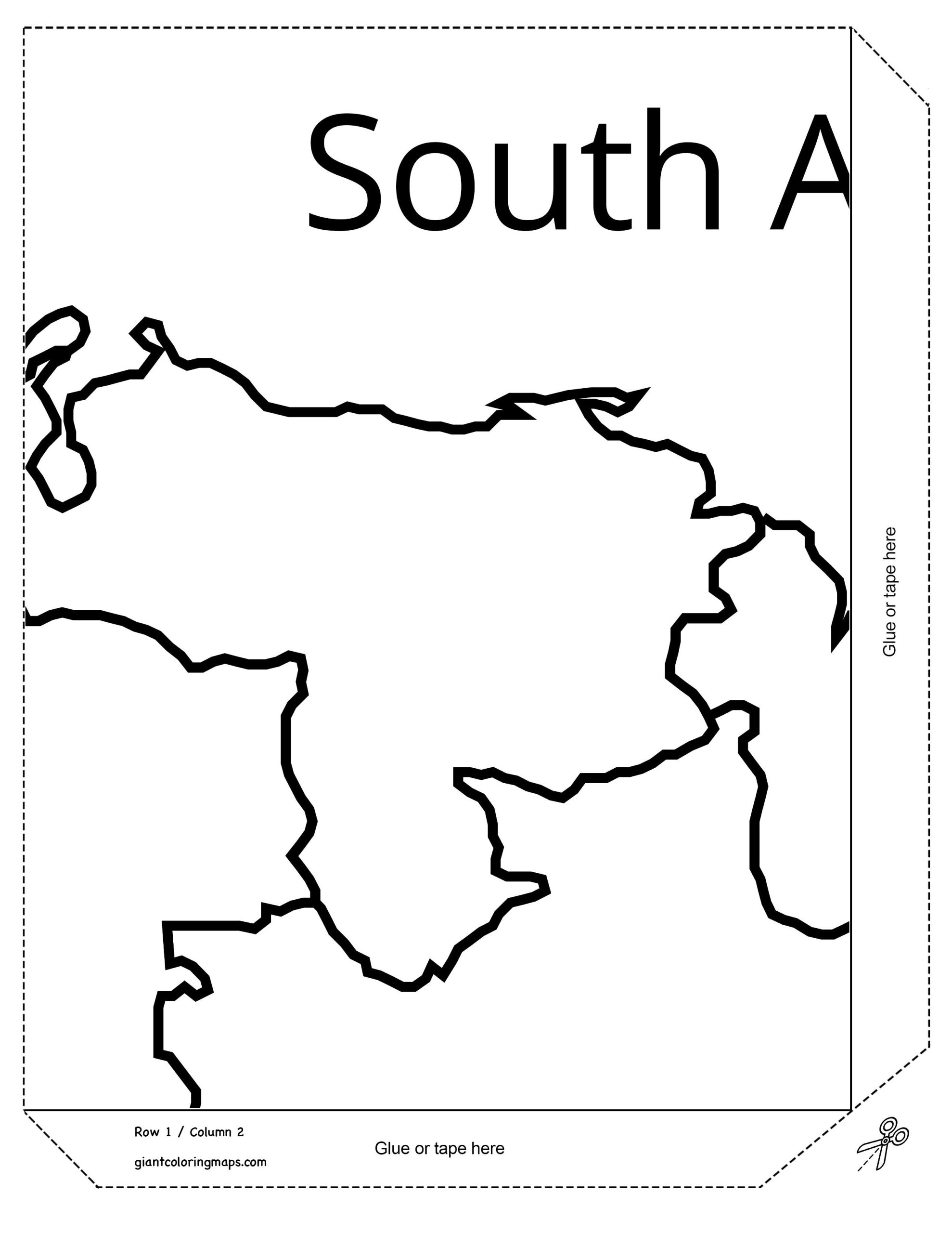 large printable south america map print at home