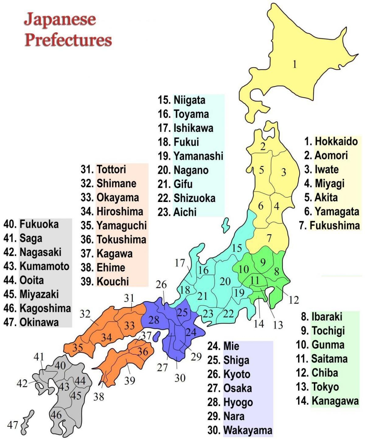 Map Of Japan Printable