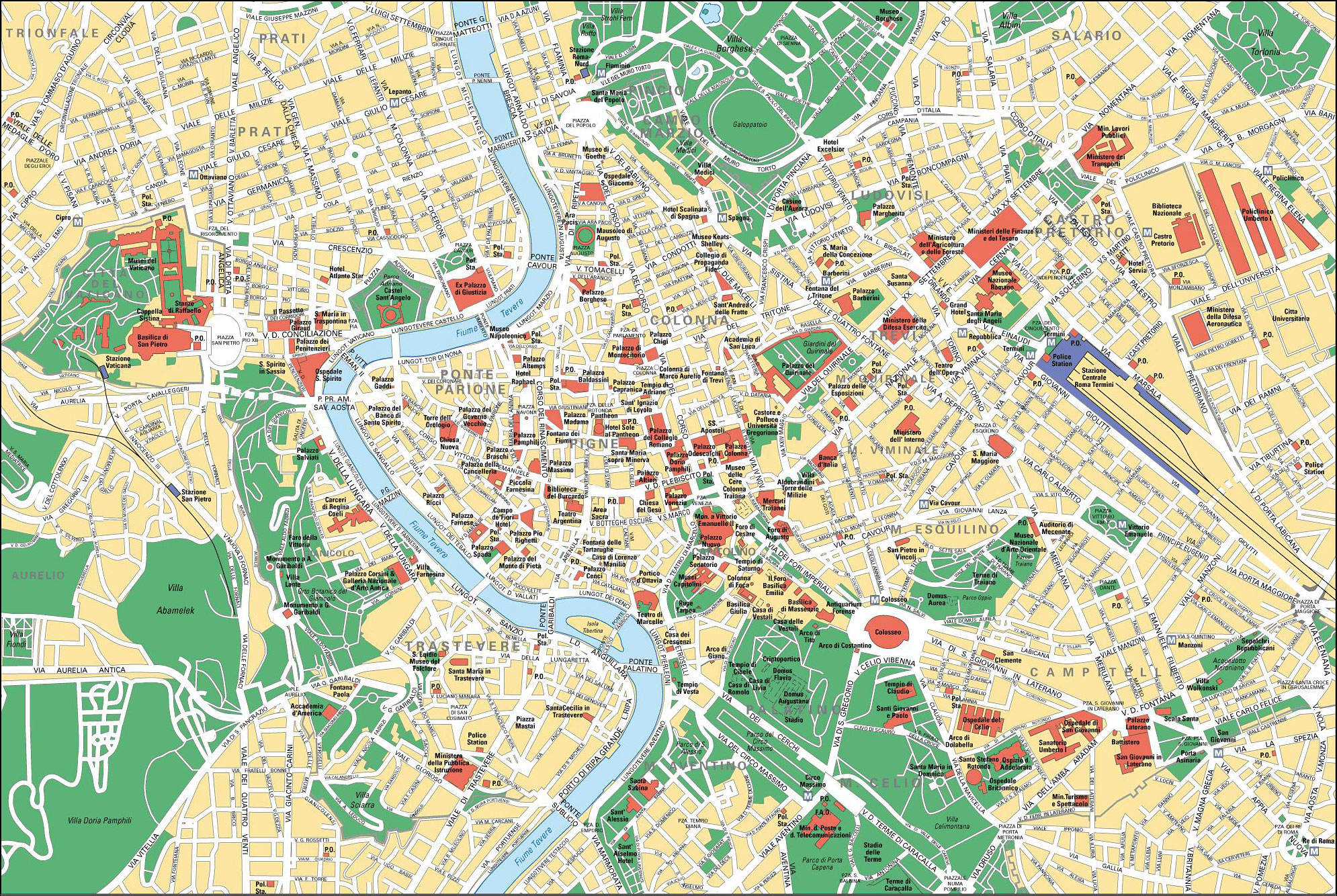 Printable Map Of Rome