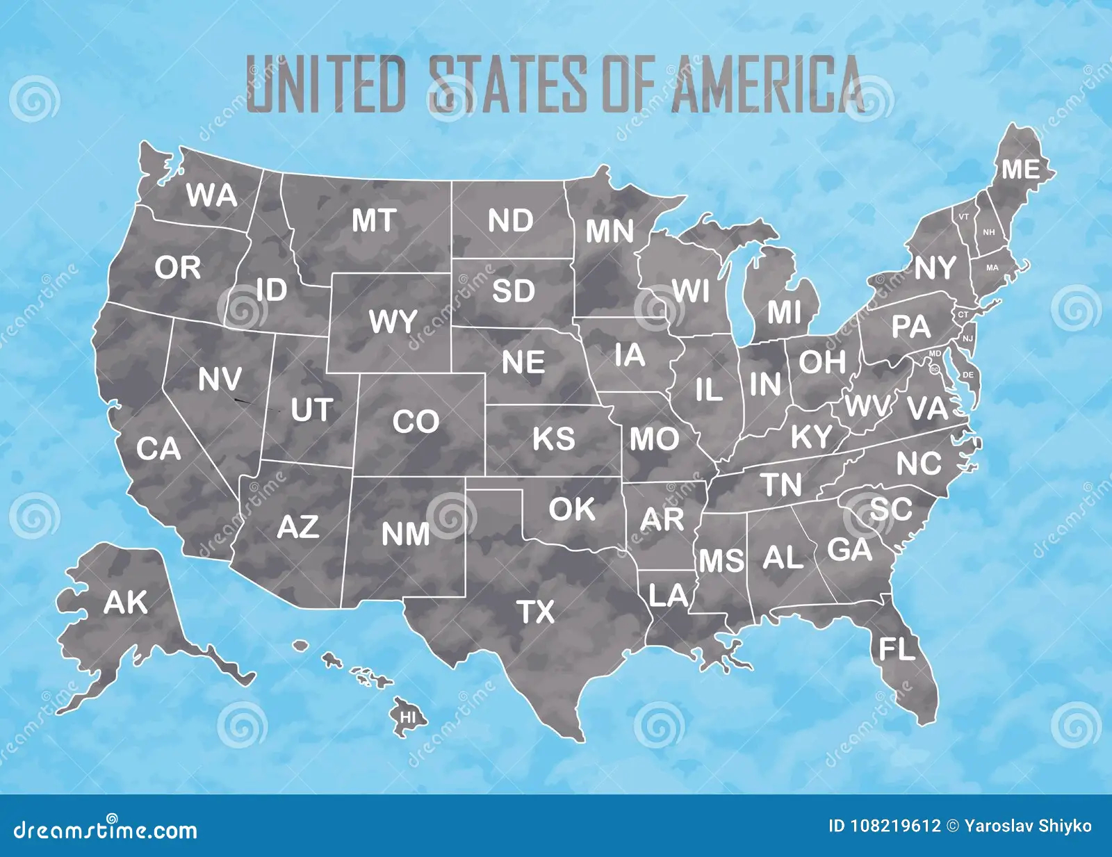 Printable State Map Of Usa