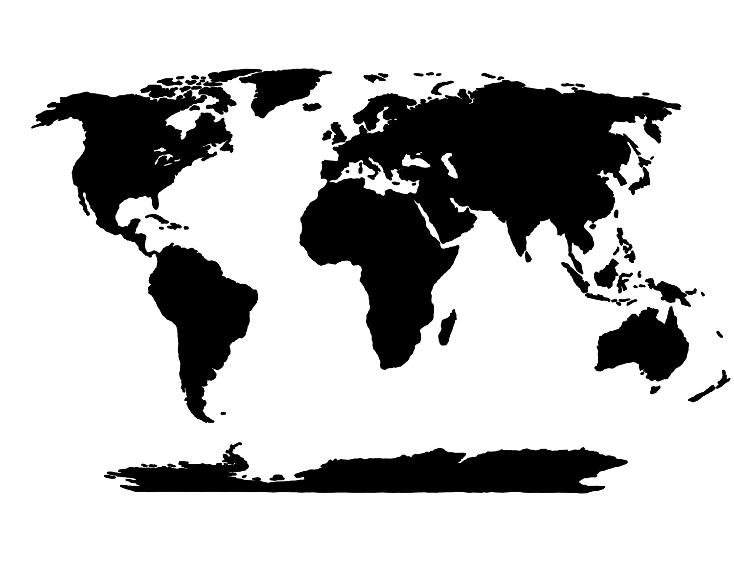 printable blank world map template for students and kids