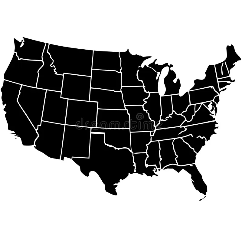 Us Map With States Printable