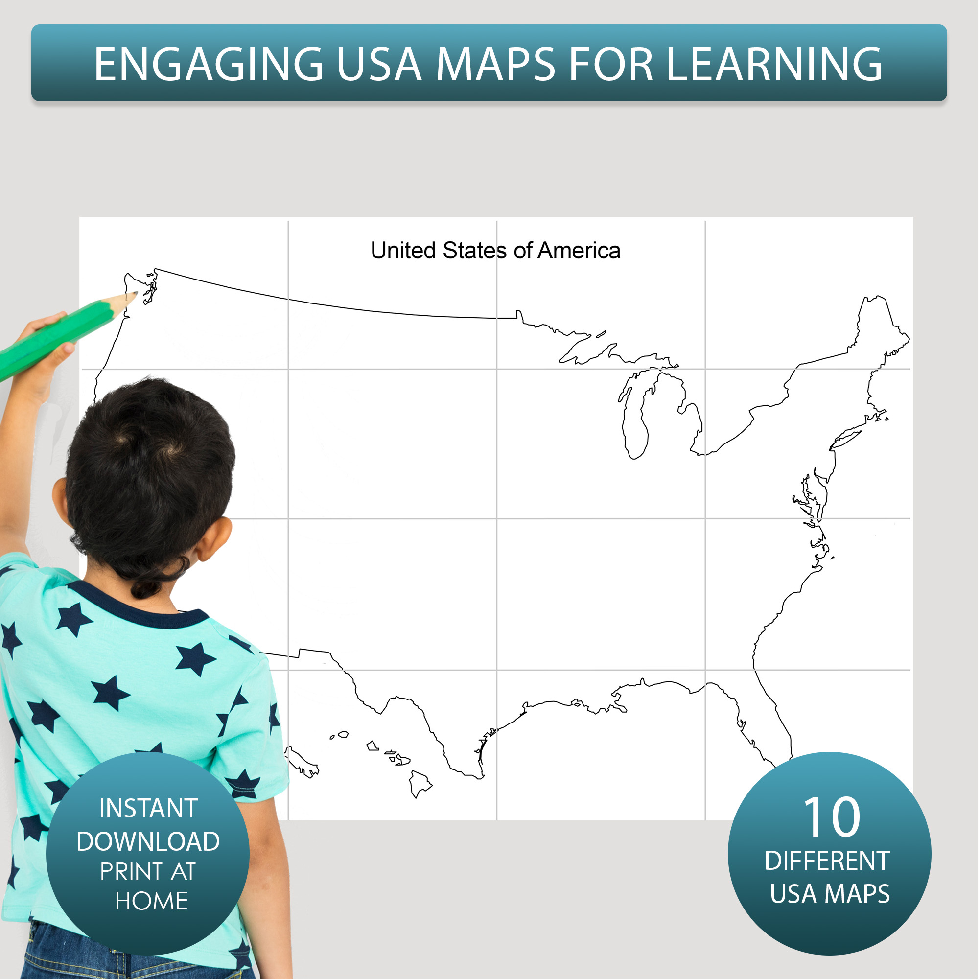 United States Map Printable Blank