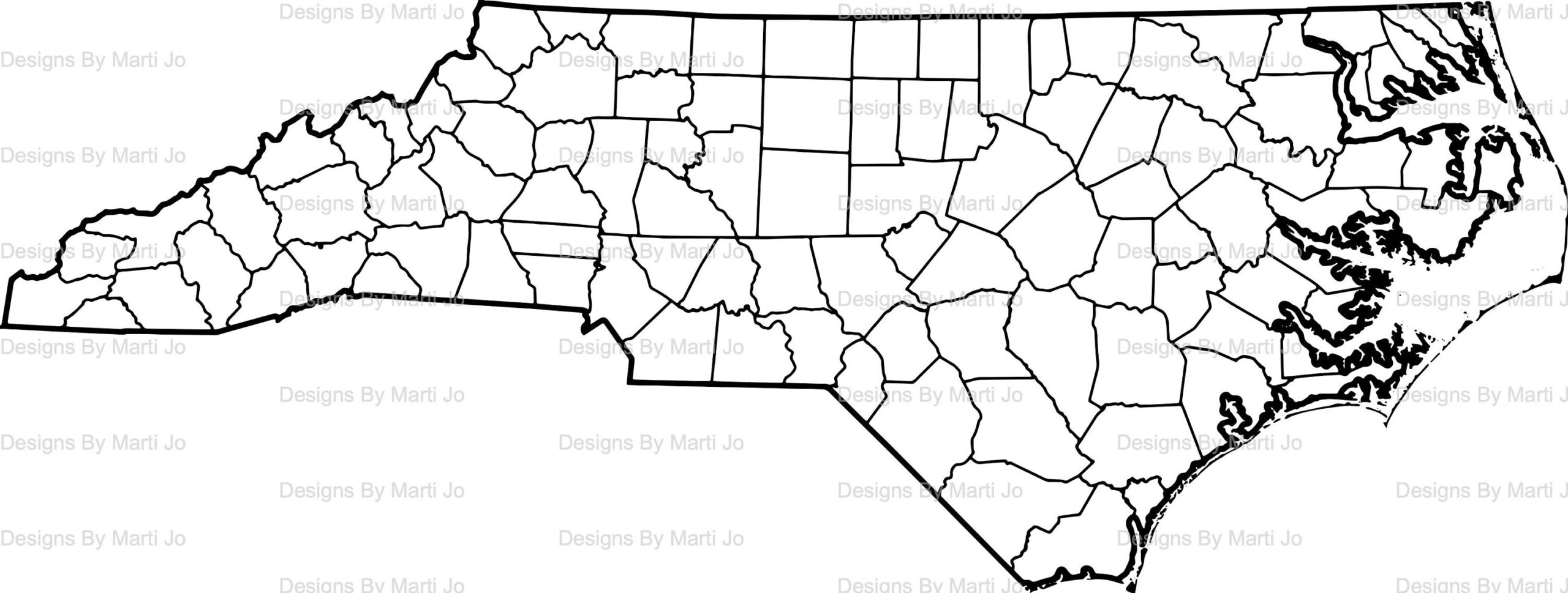 printable north carolina map printable nc county map digital download pdf map33