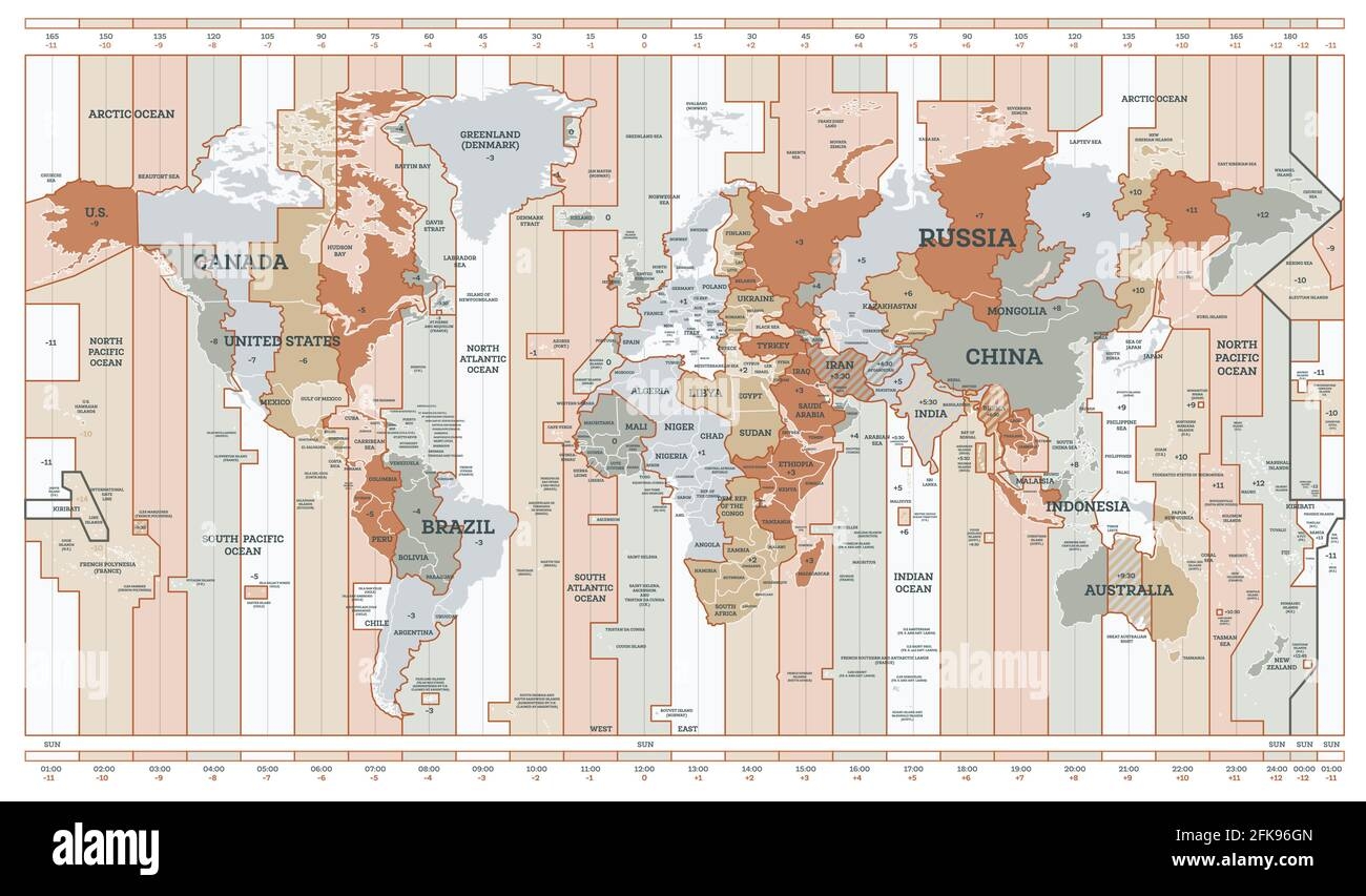 Us Time Zone Map With States Printable