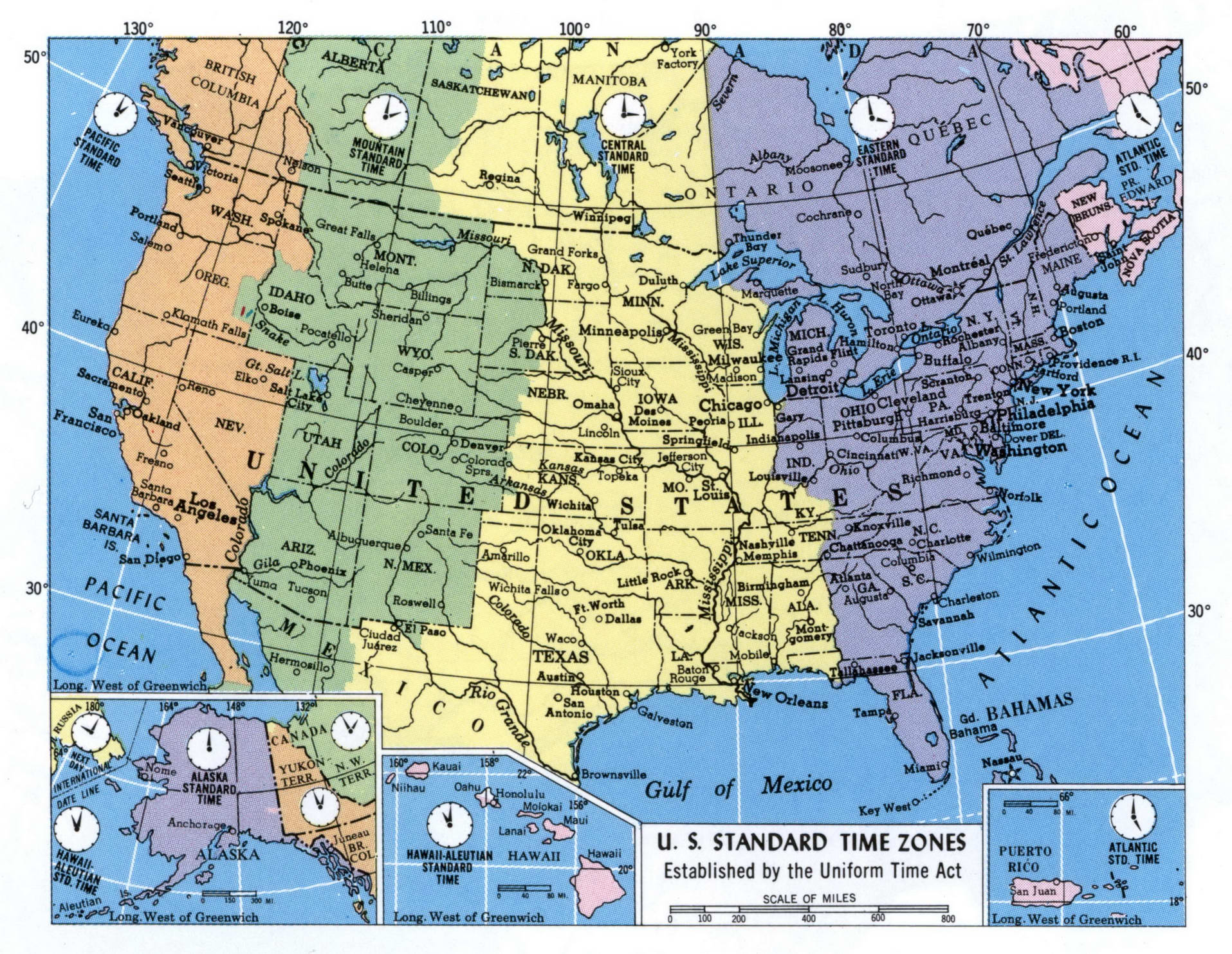 time zones usa detailed printable time zones united states of america
