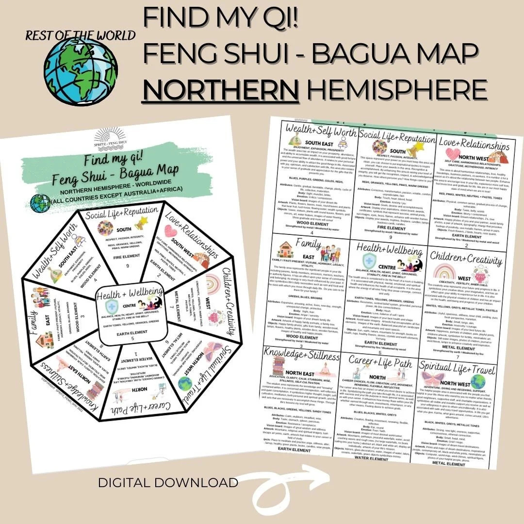 Unlock The Energy Of 2024 With Printable And Digital Feng Shui Bagua Map northern Hemisphere Etsy