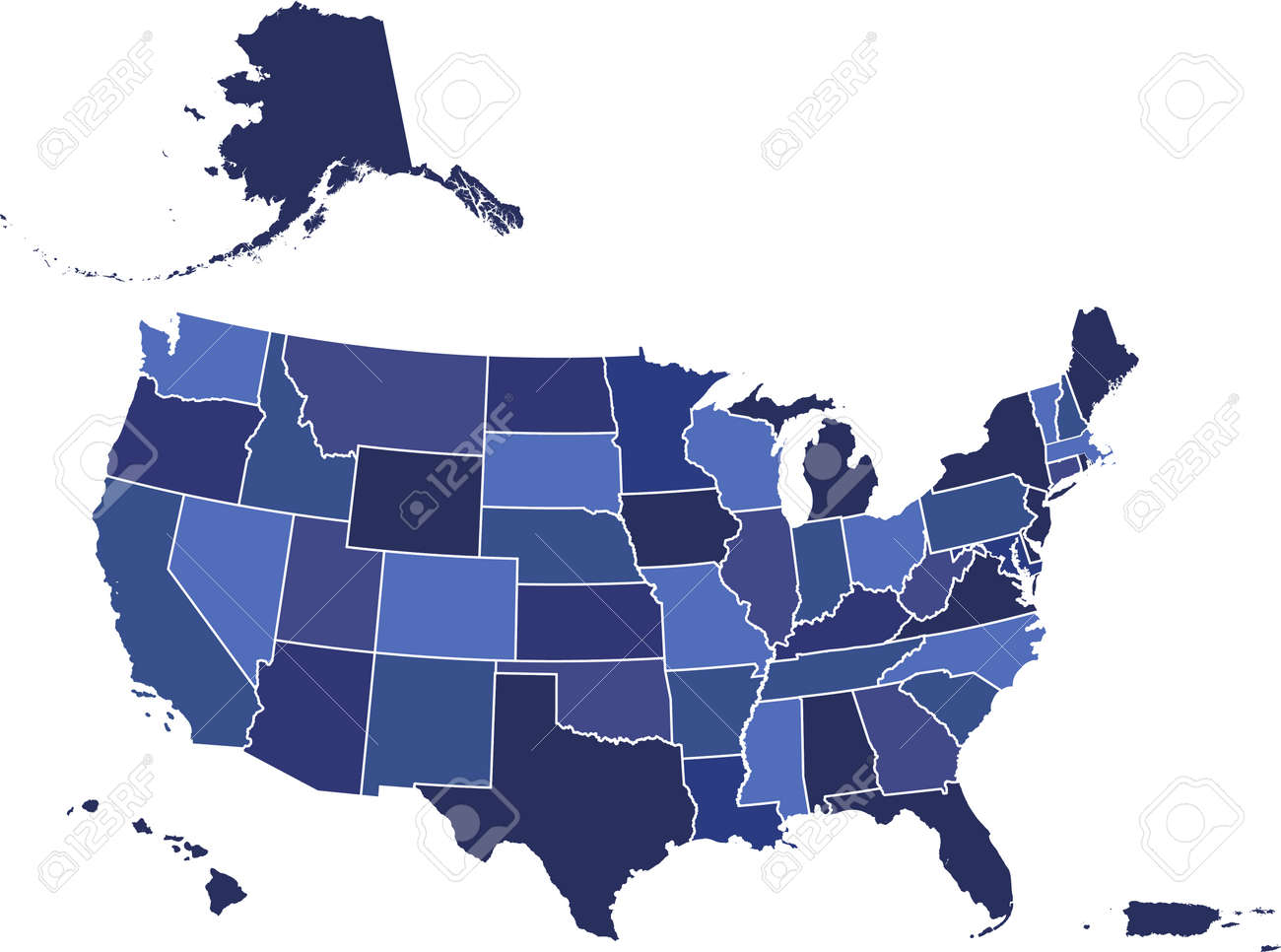 Printable Map Usa Blank