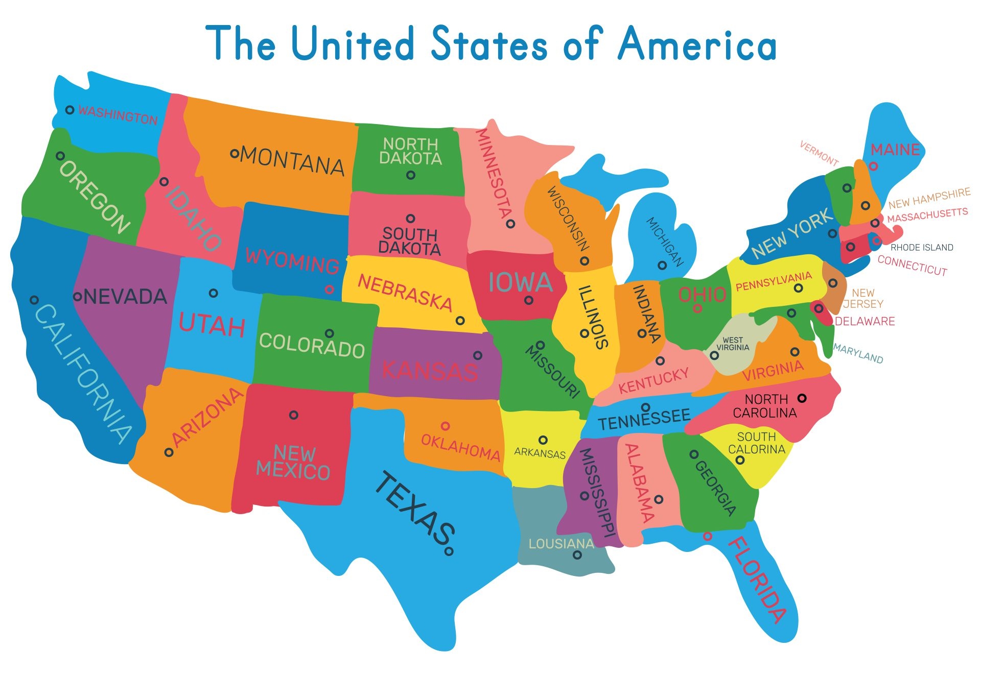 Us Map Printable Free