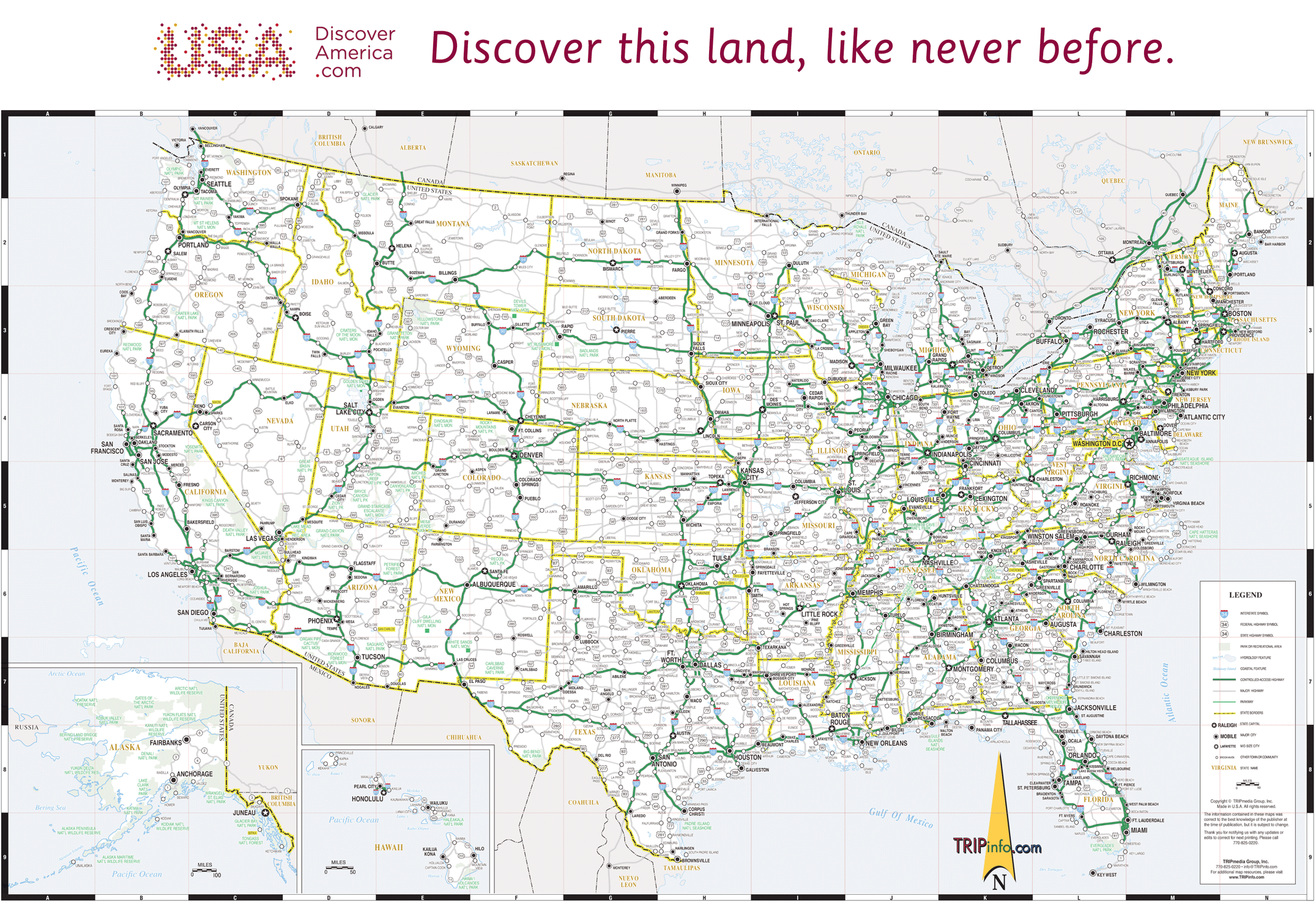 usa road map