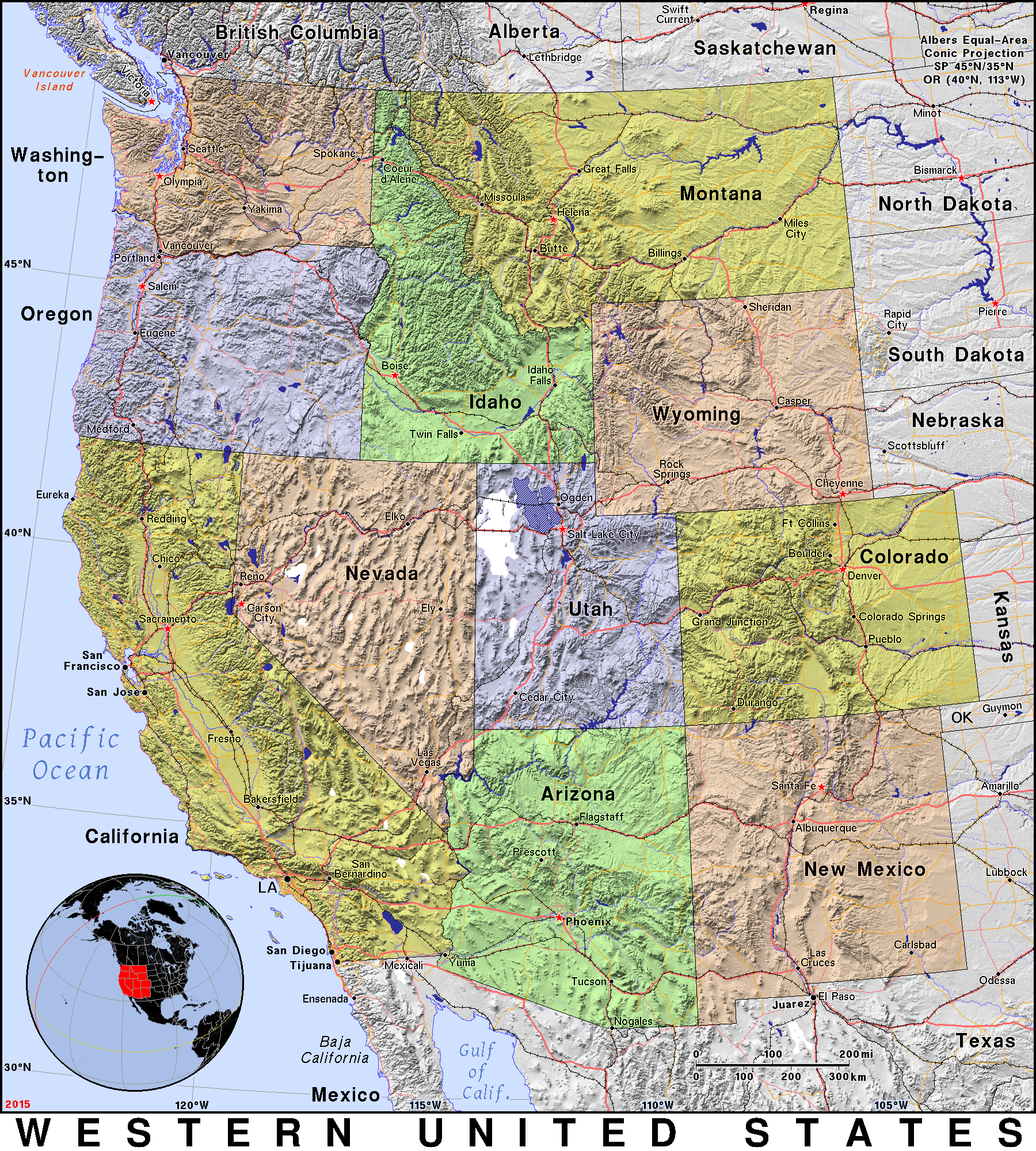 Road Map Of The United States Printable